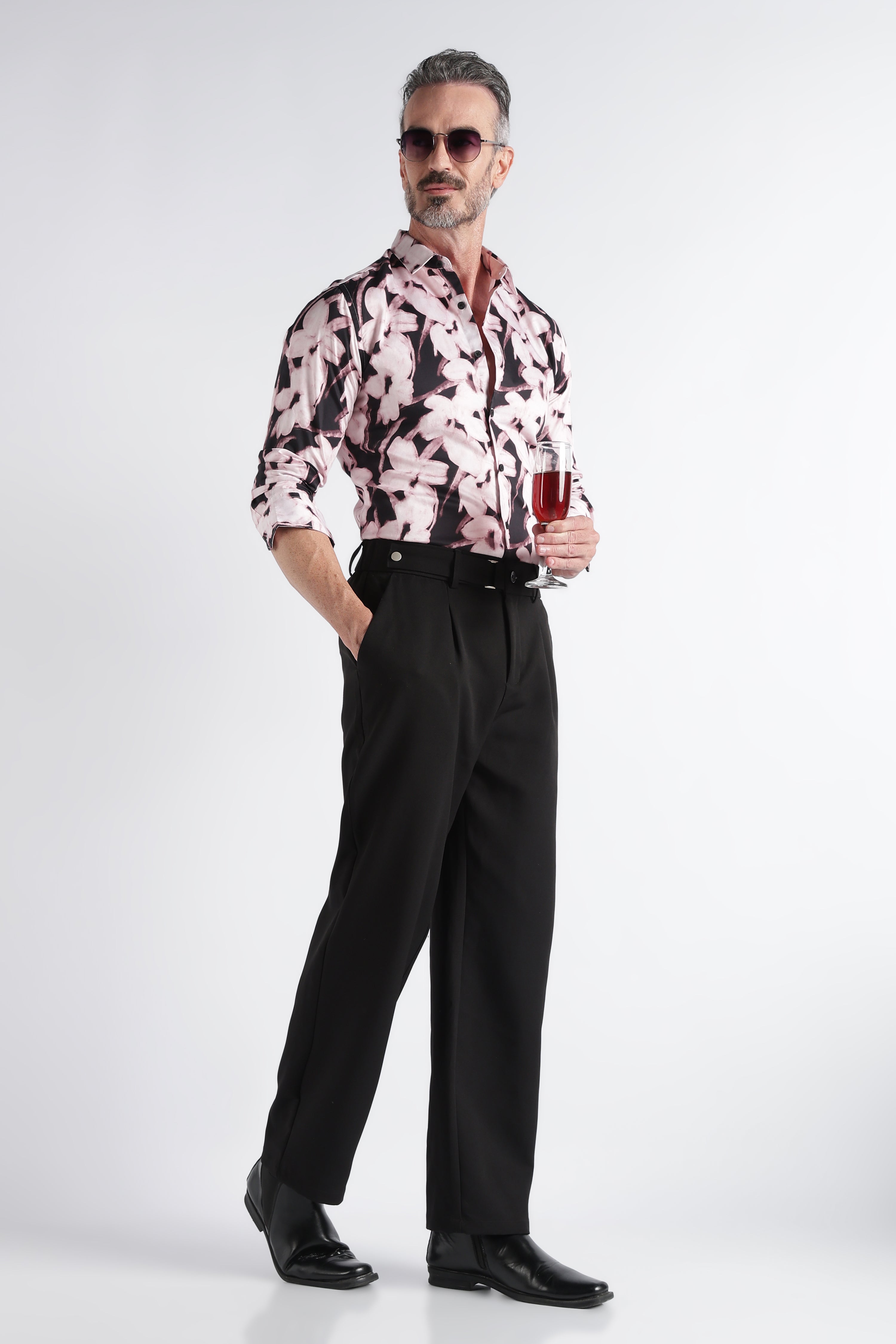 Men Multi Satin Digital Print Shirt
