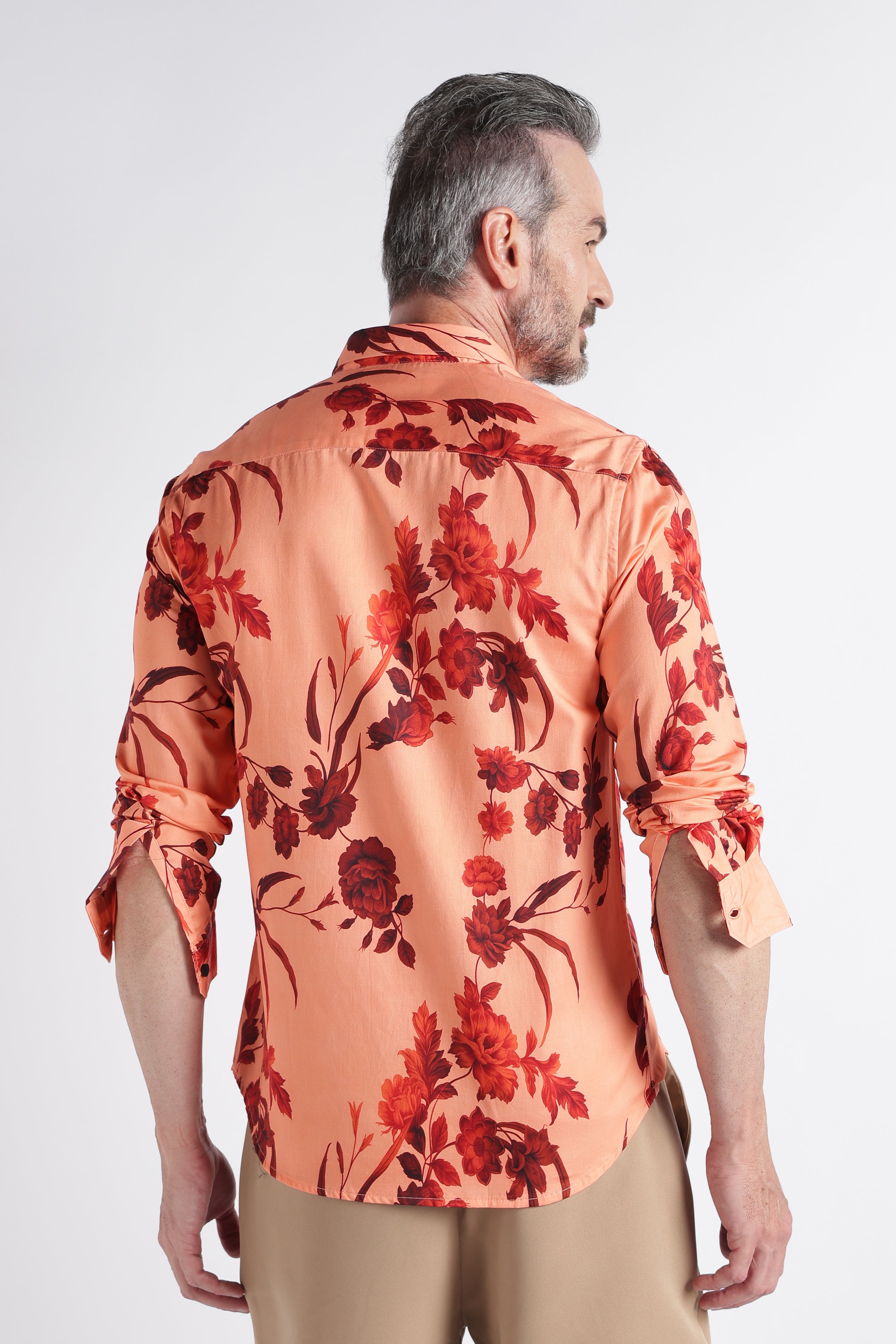 Men Multi Satin Digital Print Shirt