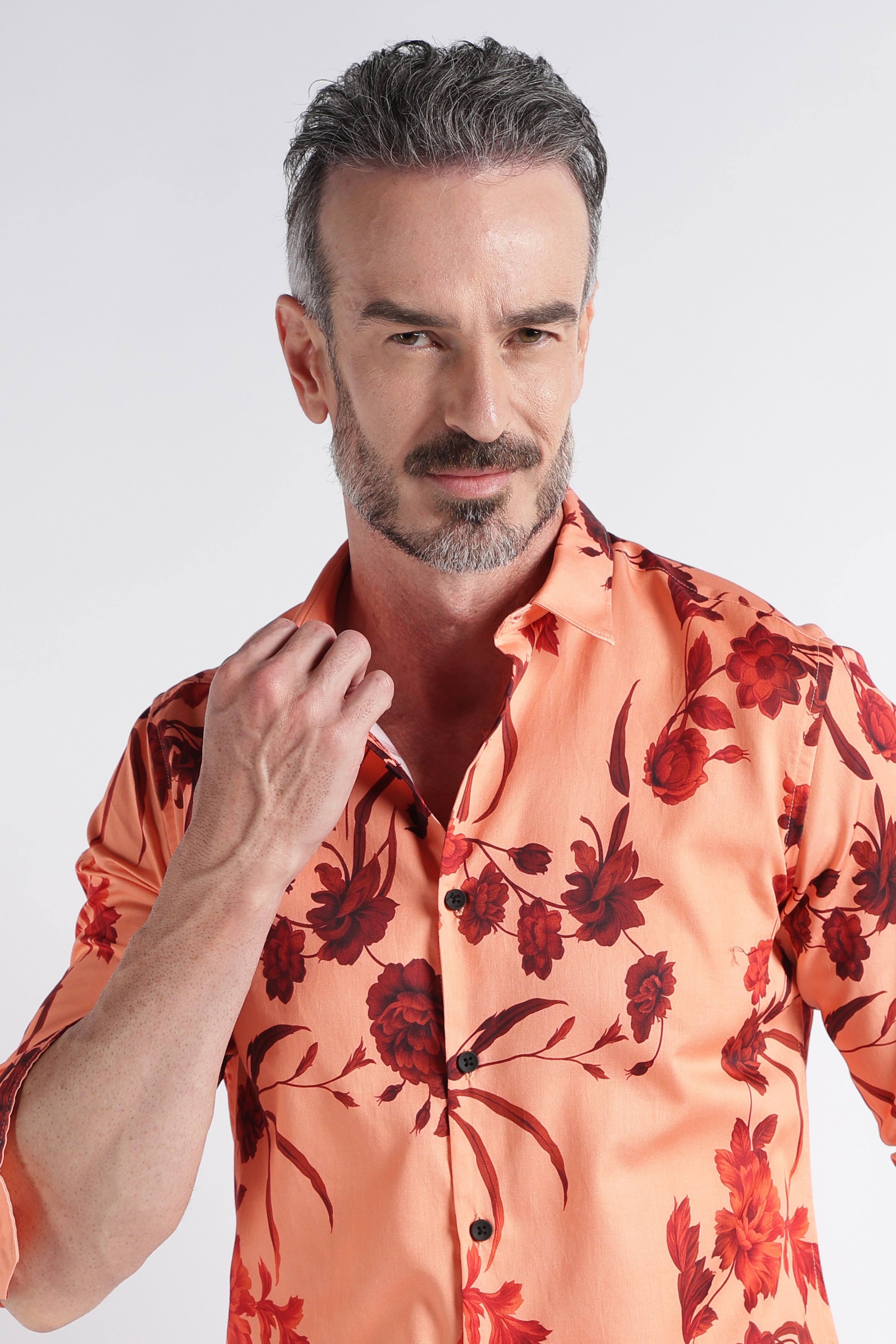 Men Multi Satin Digital Print Shirt