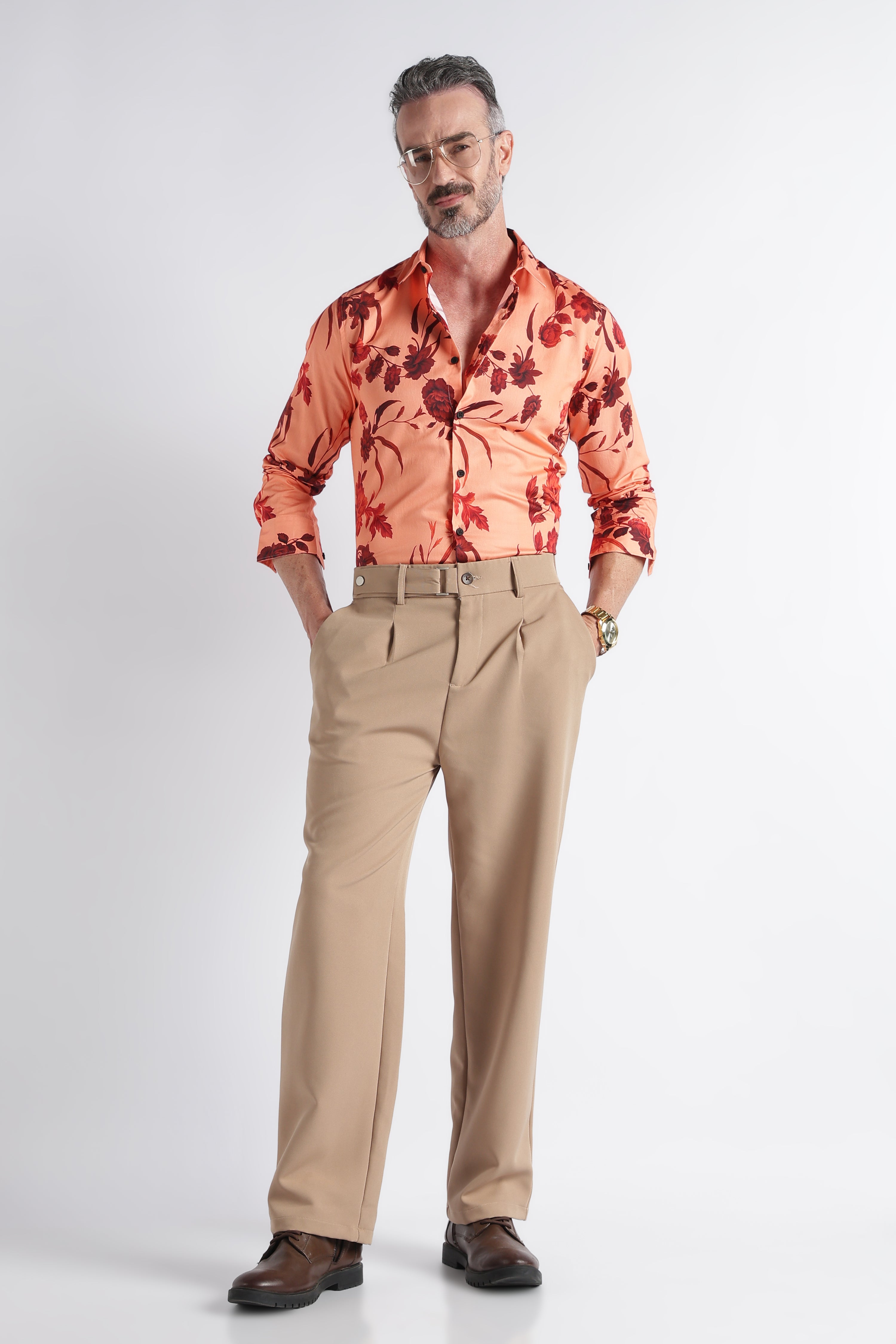Men Multi Satin Digital Print Shirt
