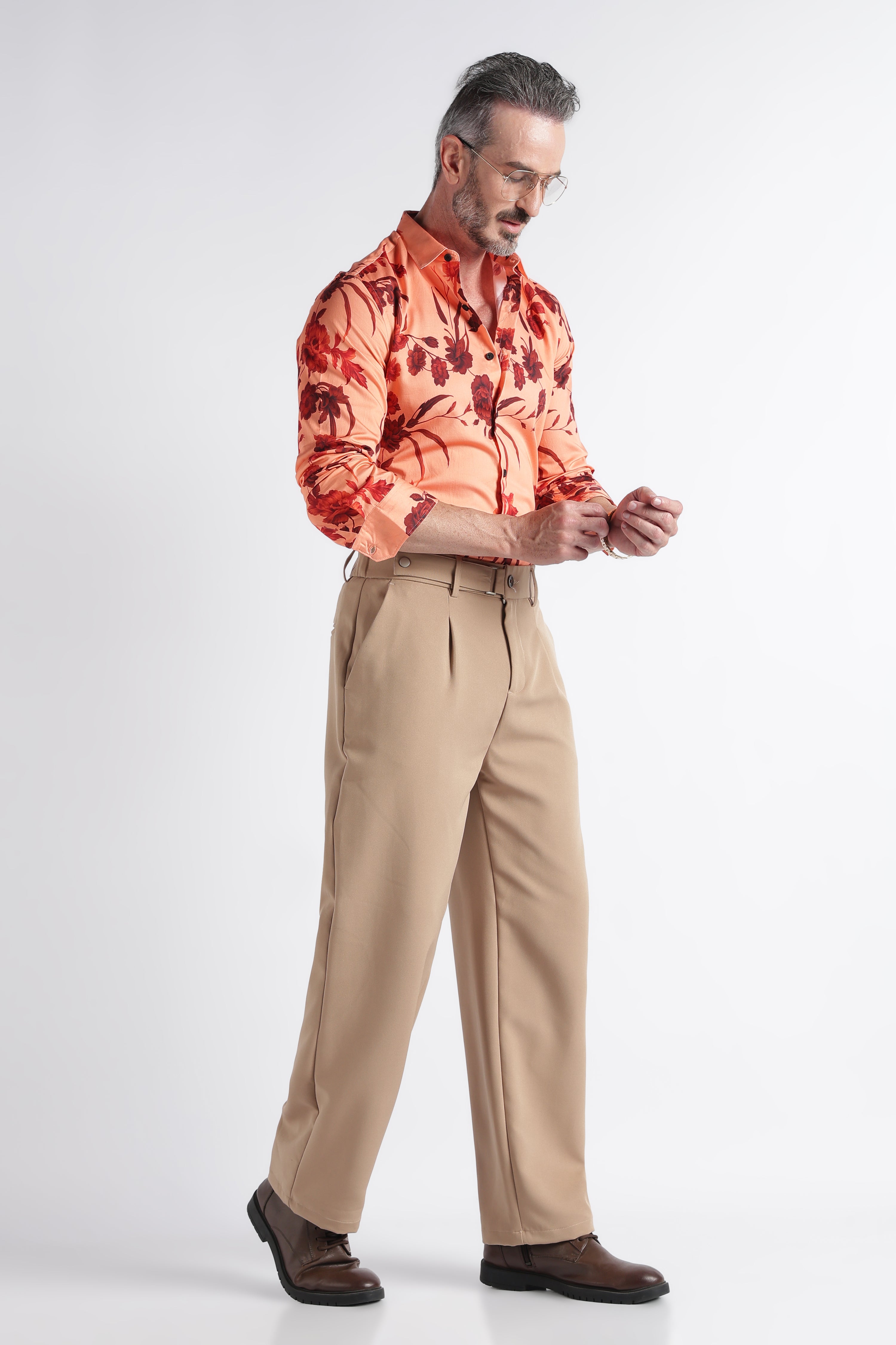 Men Multi Satin Digital Print Shirt