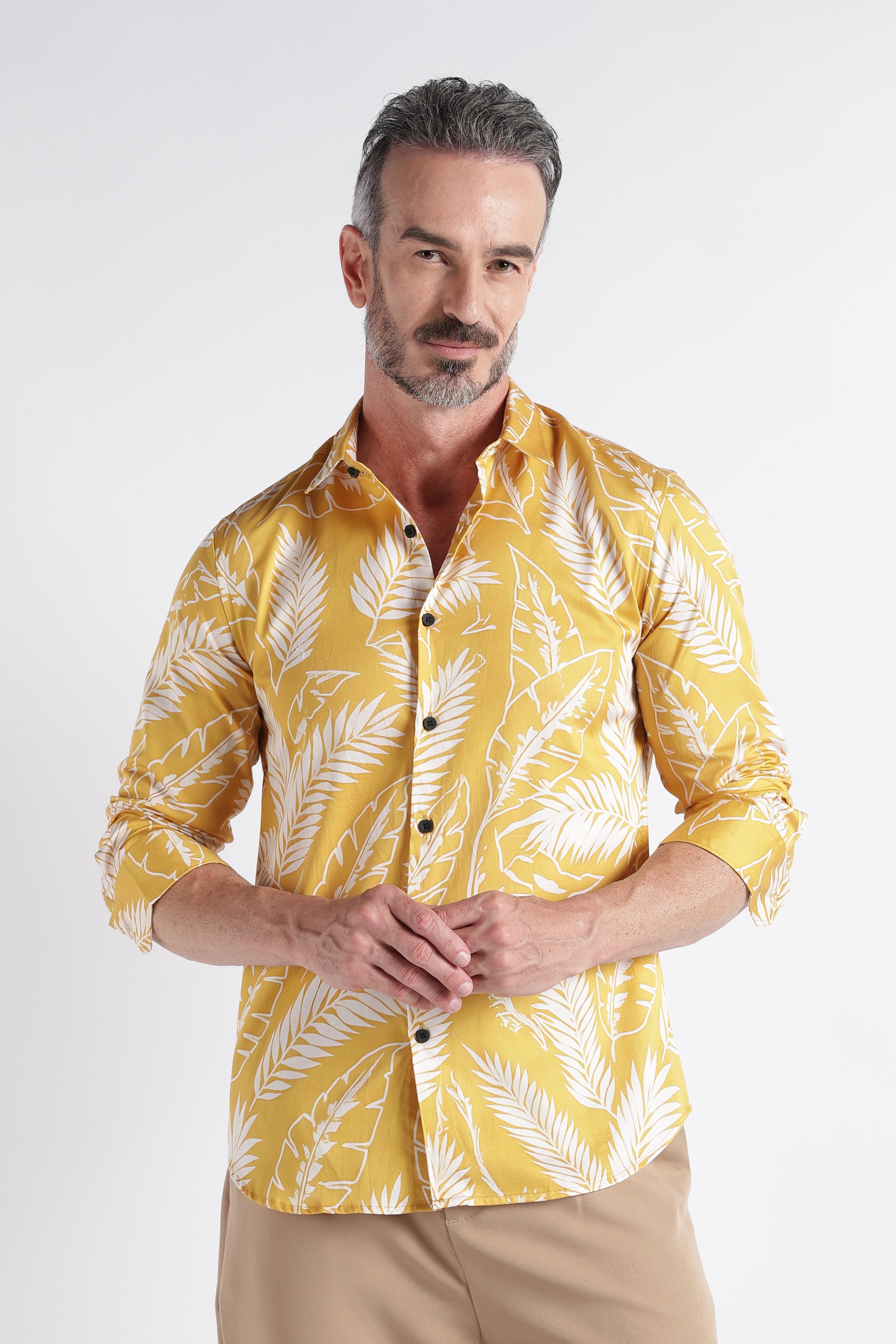 Men Multi Satin Digital Print Shirt