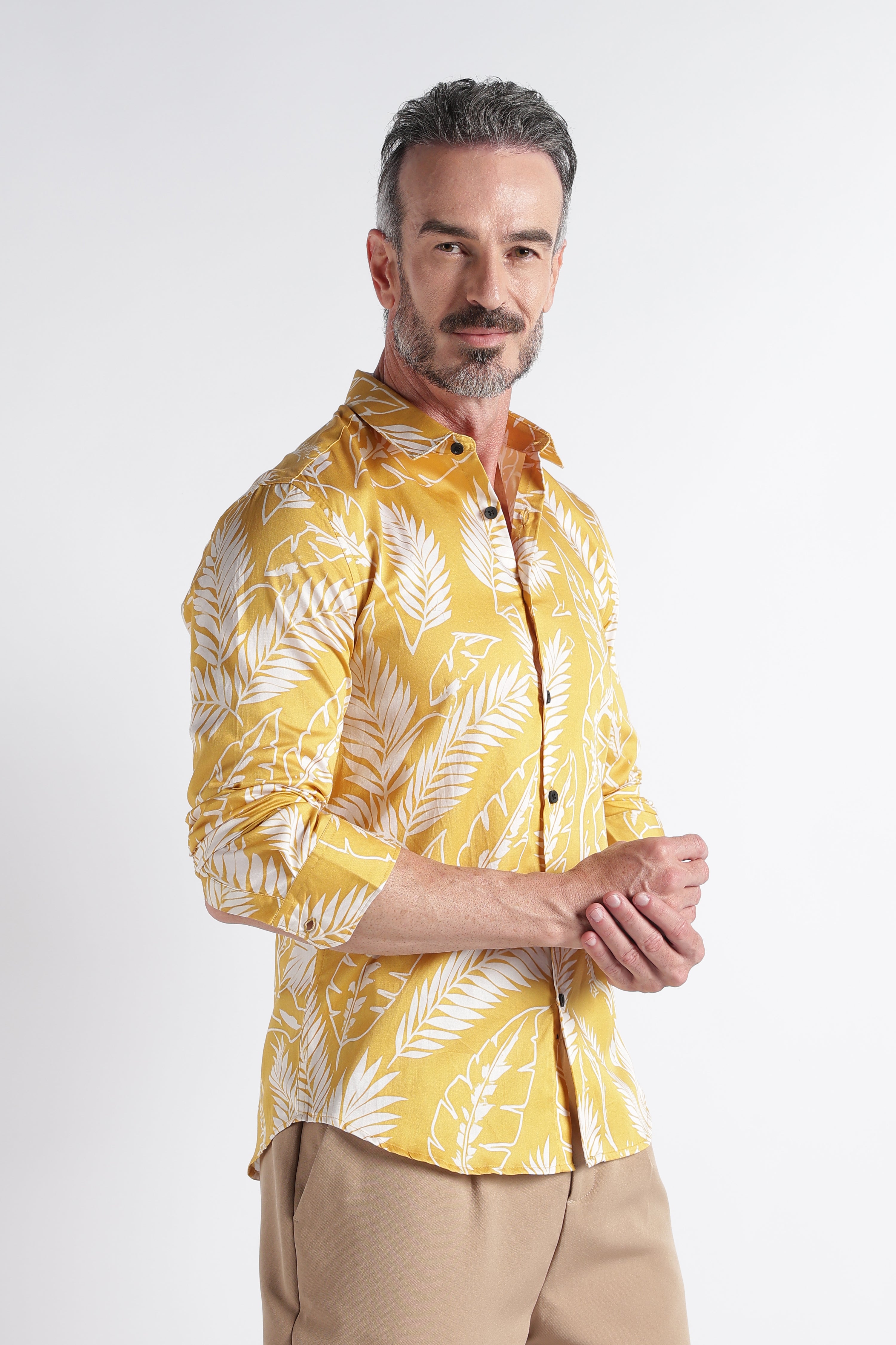 Men Multi Satin Digital Print Shirt