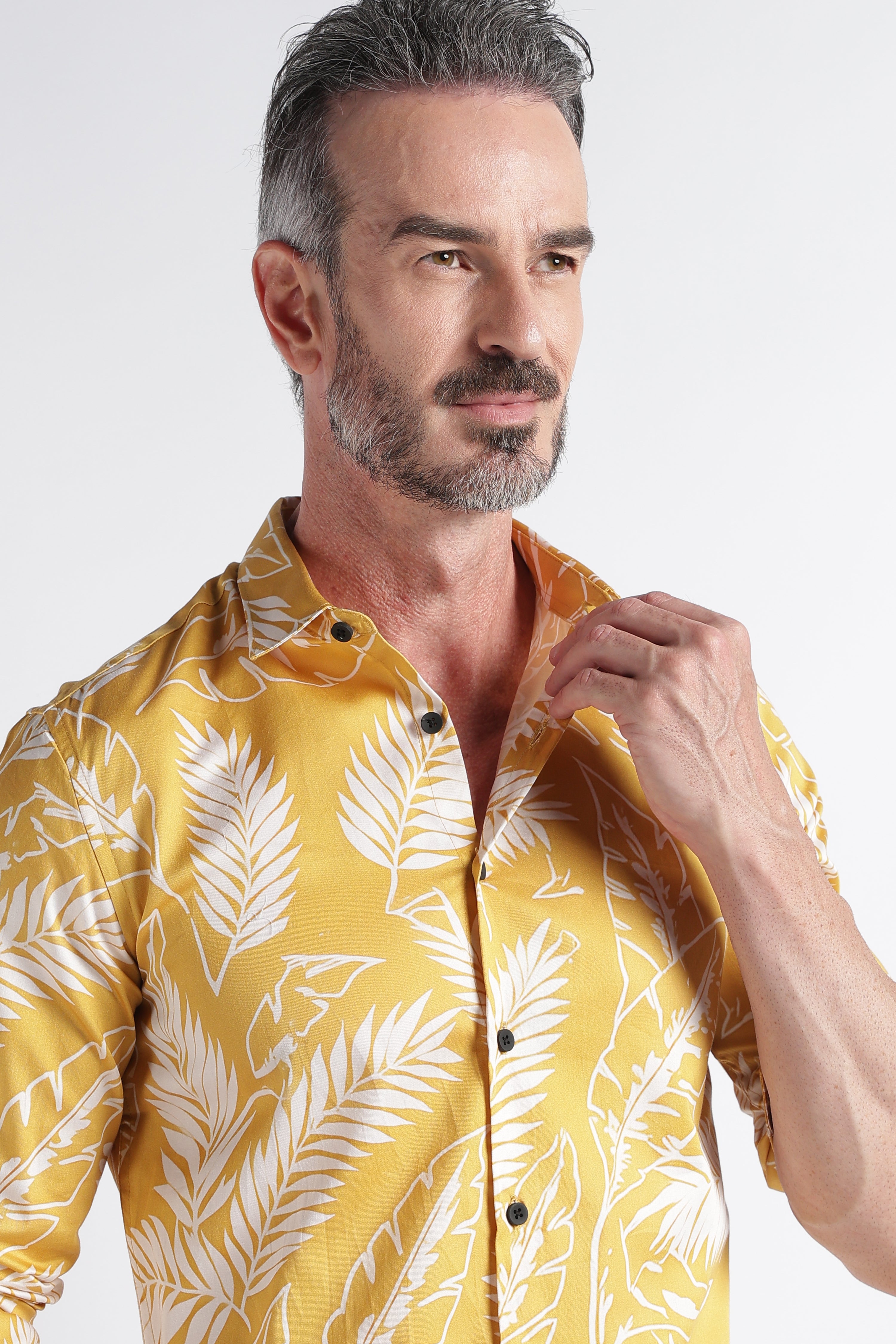 Men Multi Satin Digital Print Shirt