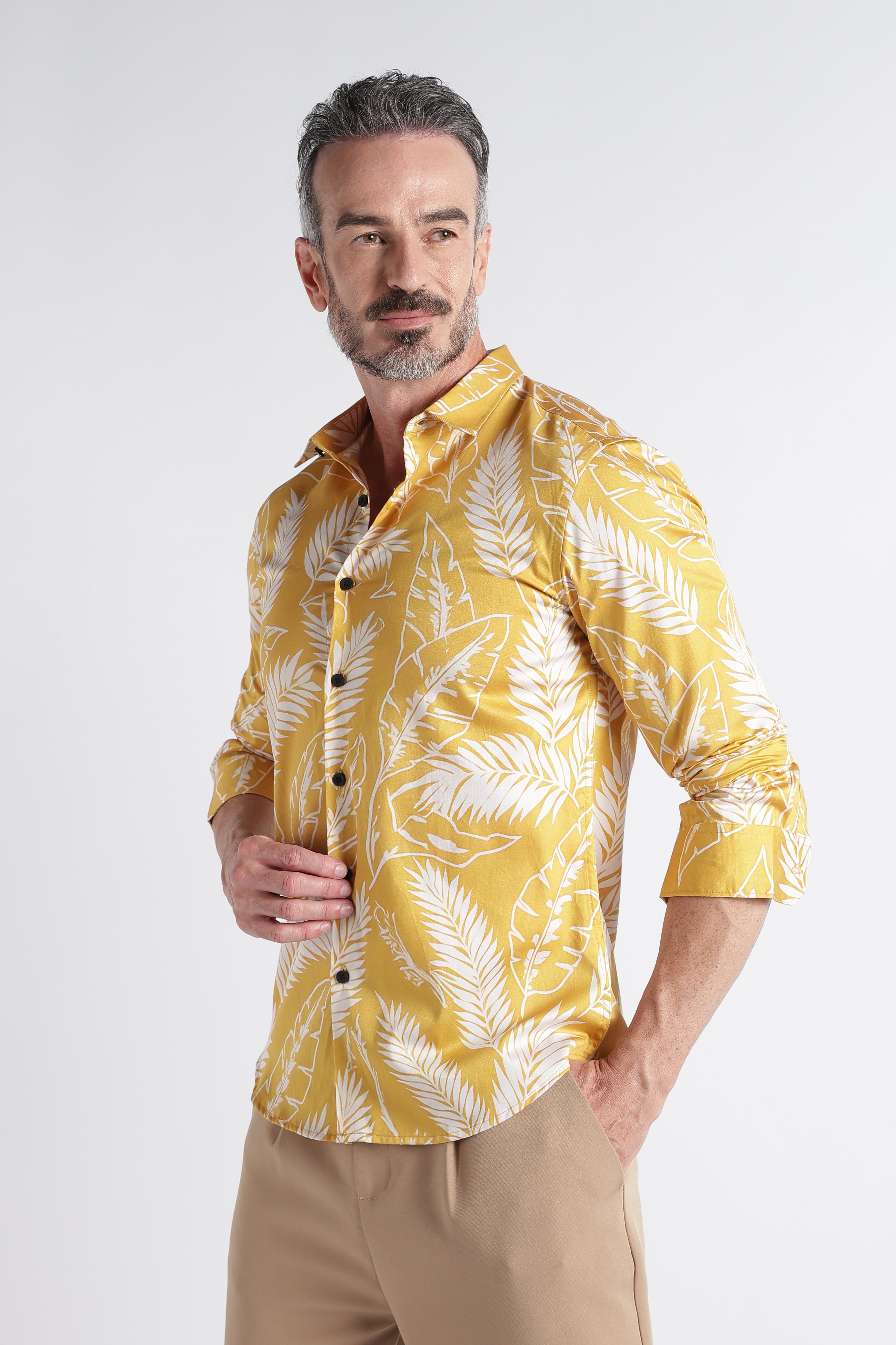 Men Multi Satin Digital Print Shirt