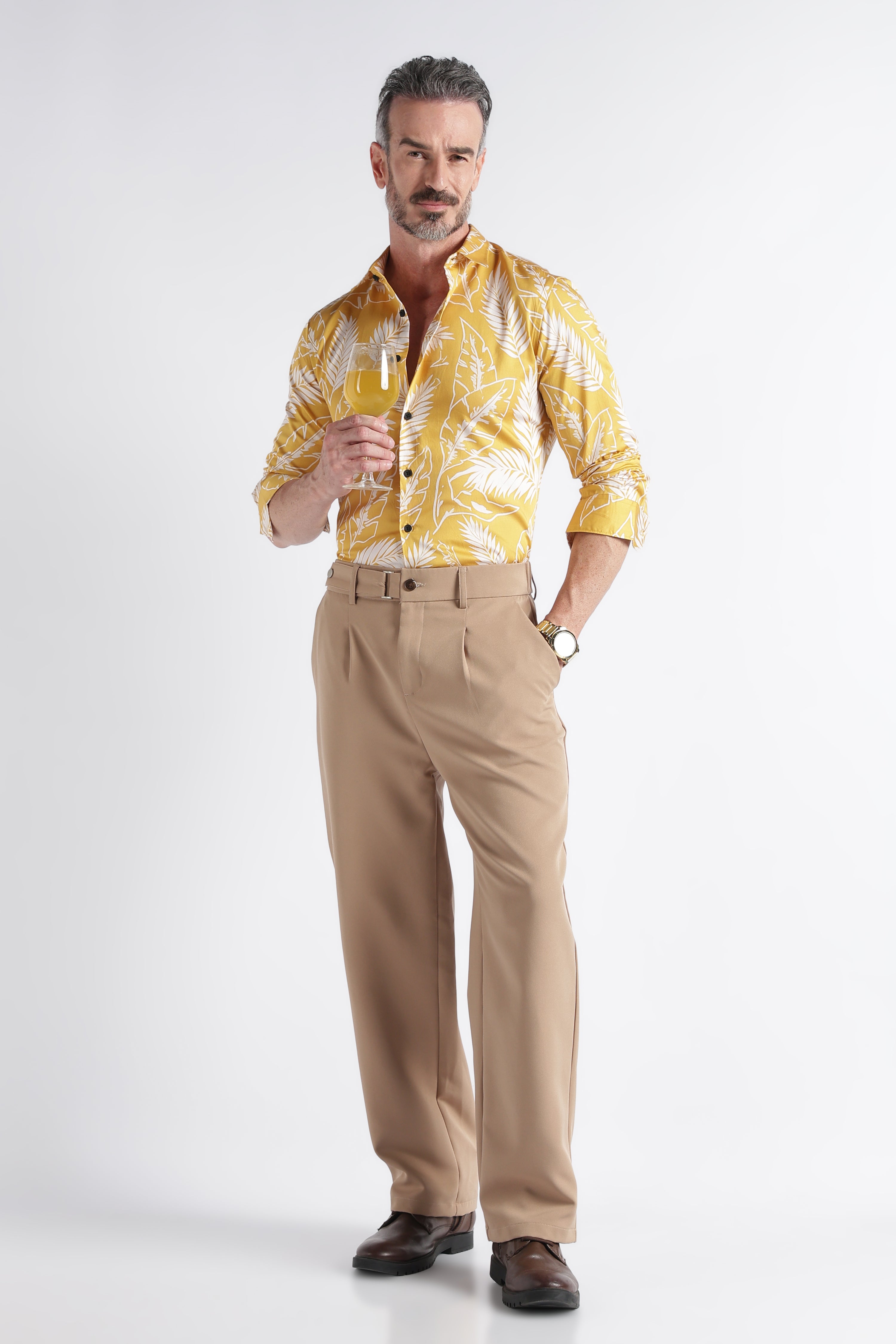Men Multi Satin Digital Print Shirt