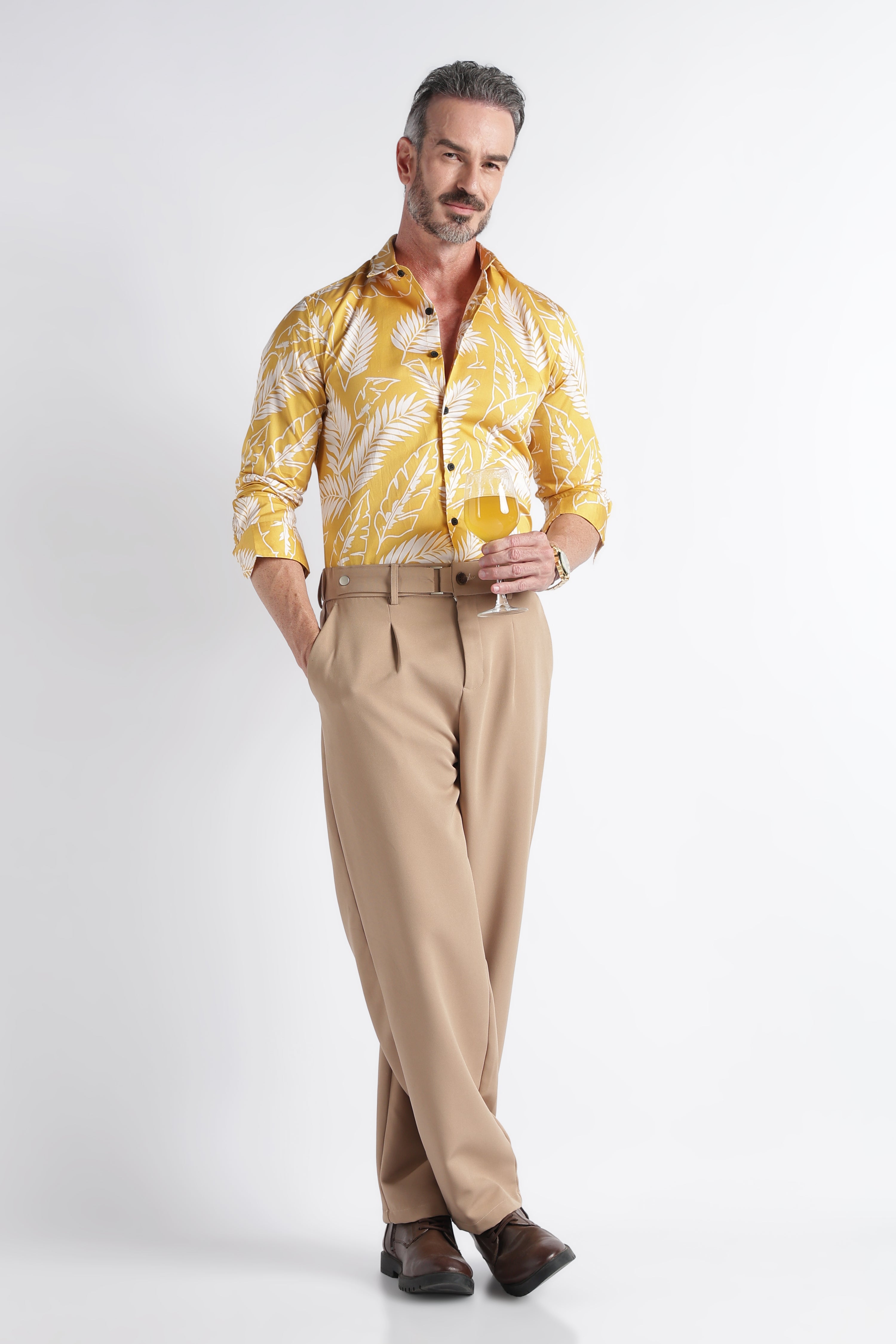 Men Multi Satin Digital Print Shirt