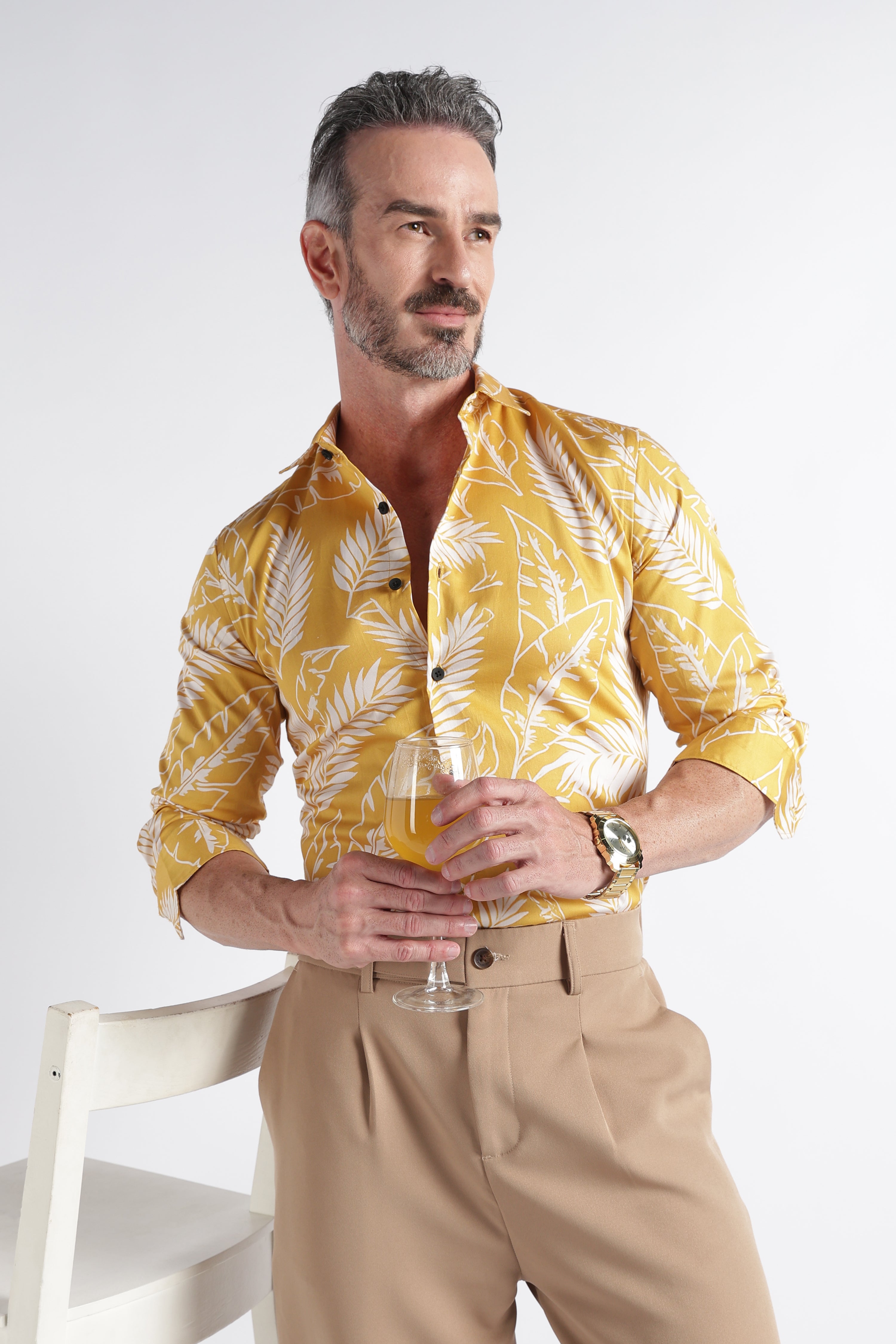 Men Multi Satin Digital Print Shirt
