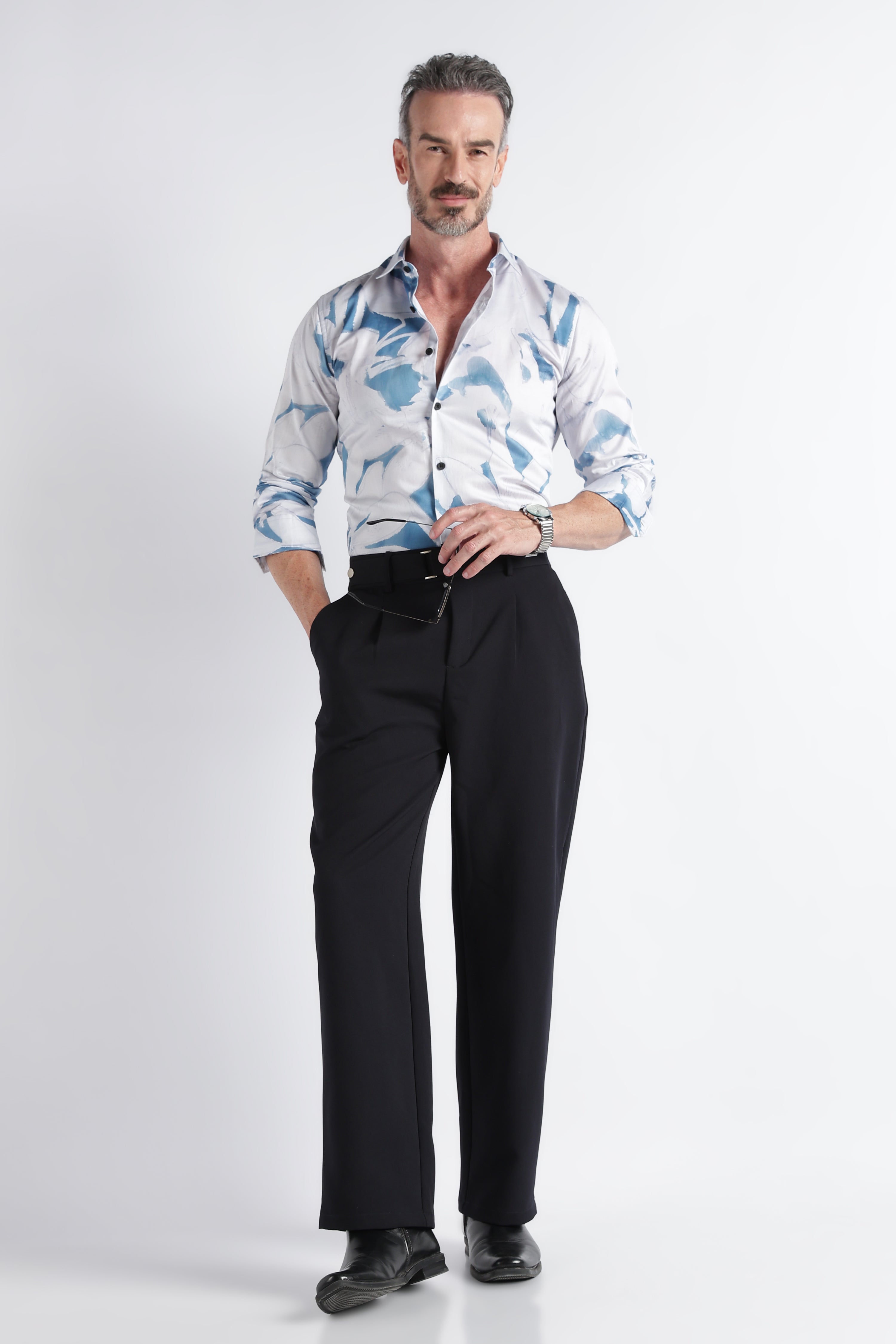 Men Multi Satin Digital Print Shirt
