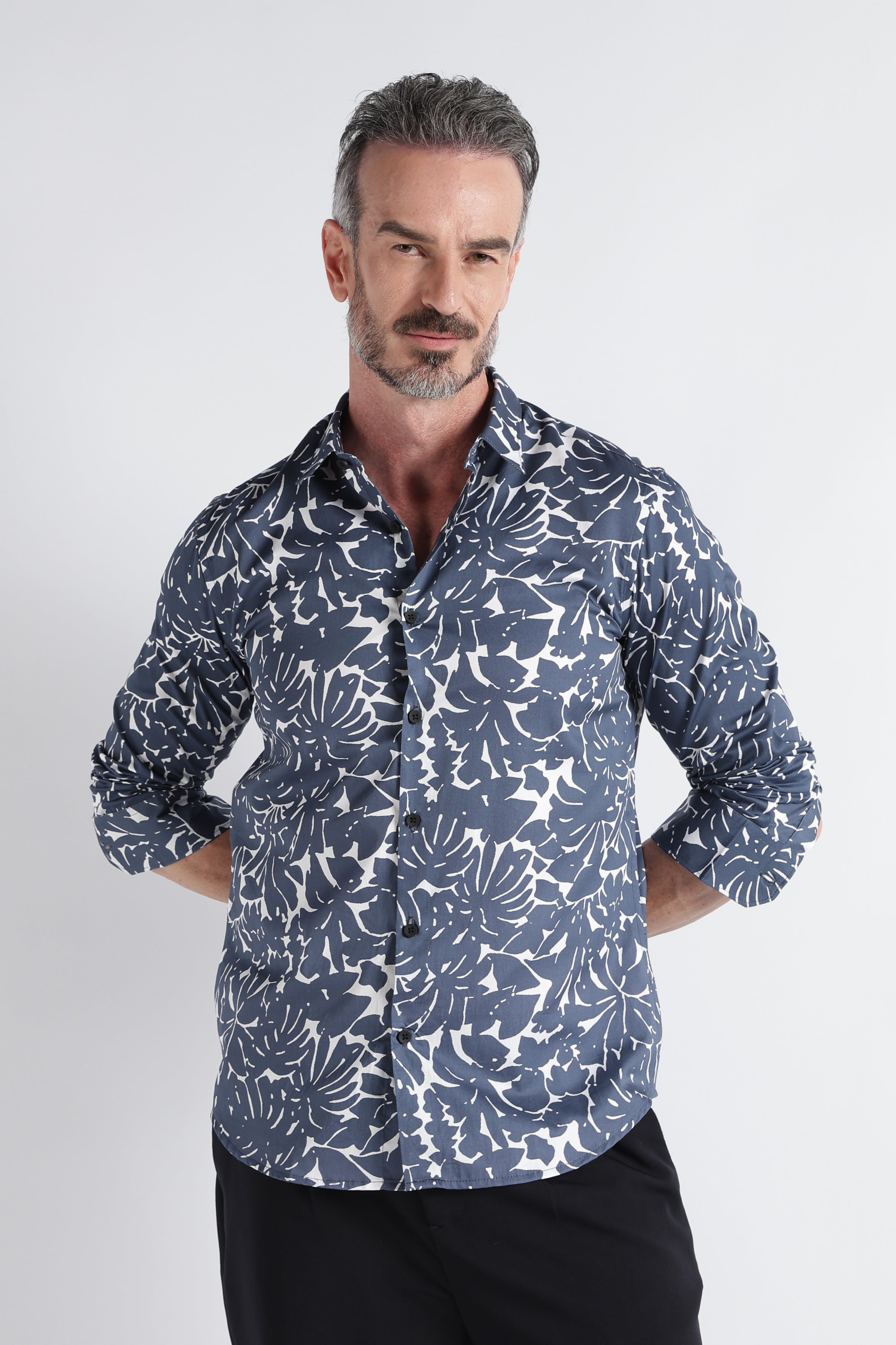 Men Multi Satin Digital Print Shirt