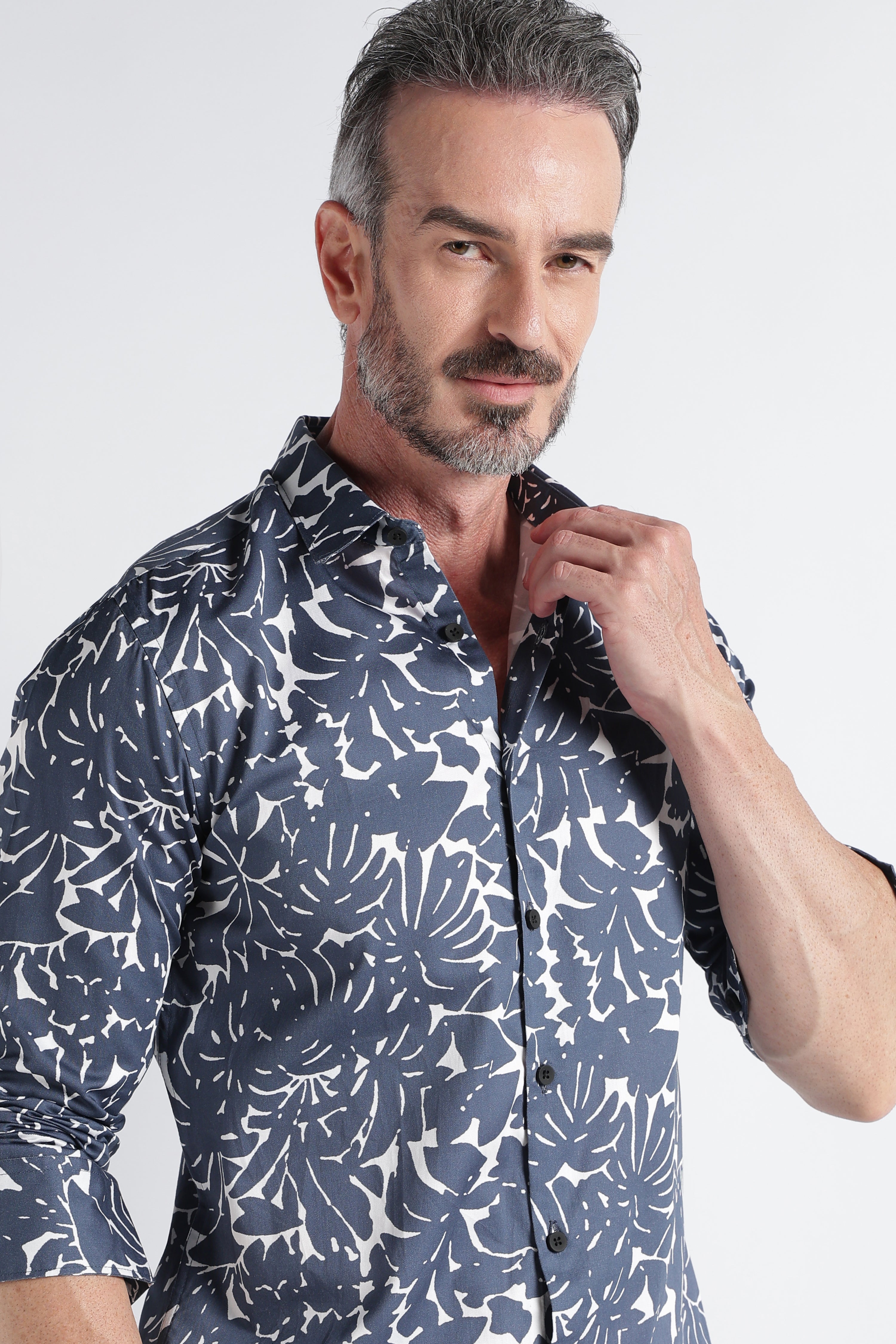 Men Multi Satin Digital Print Shirt