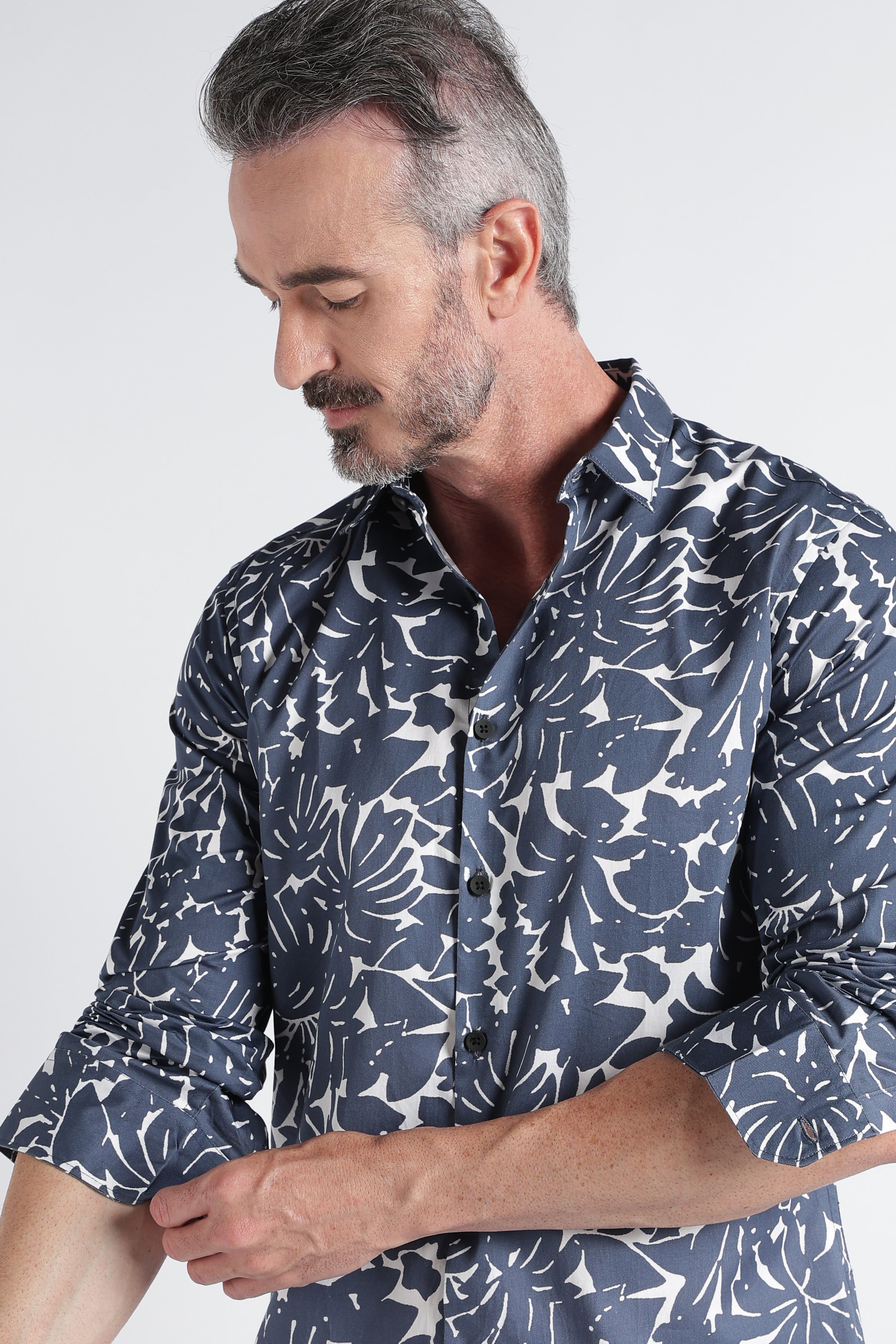 Men Multi Satin Digital Print Shirt