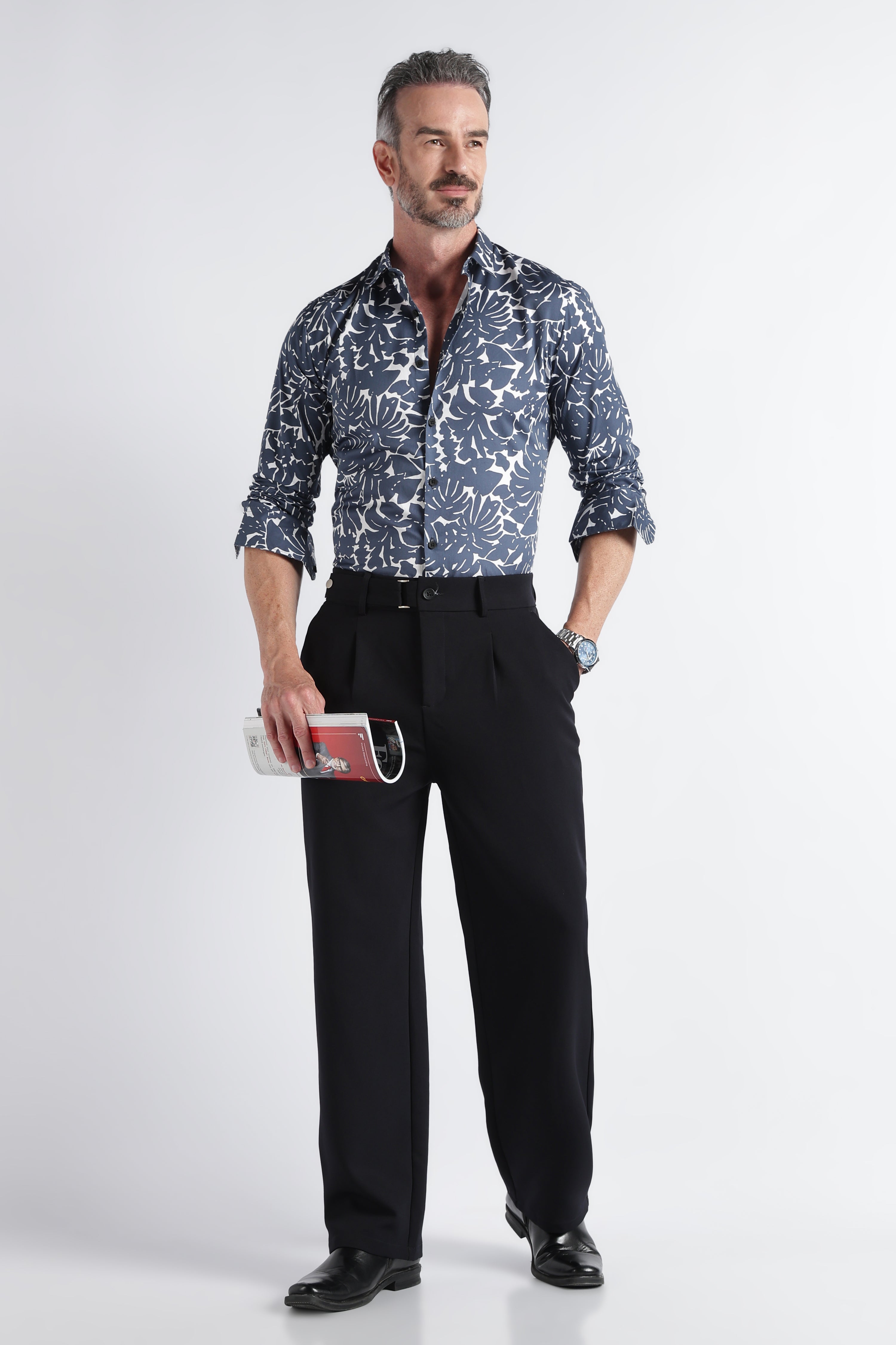 Men Multi Satin Digital Print Shirt