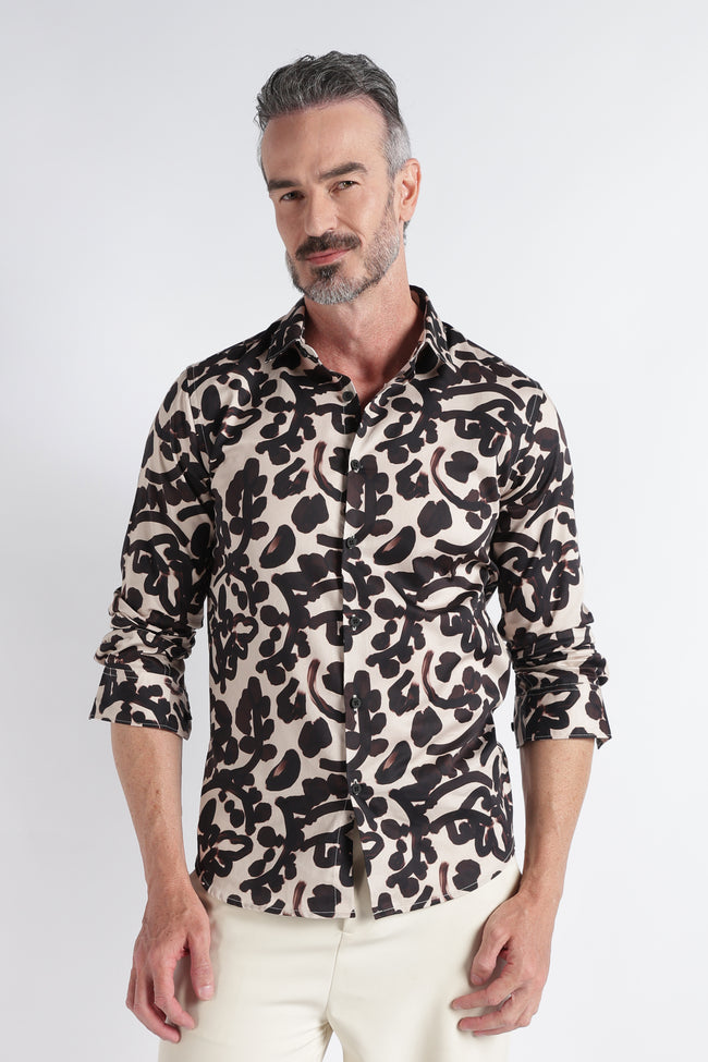 Men Multi Satin Digital Print Shirt