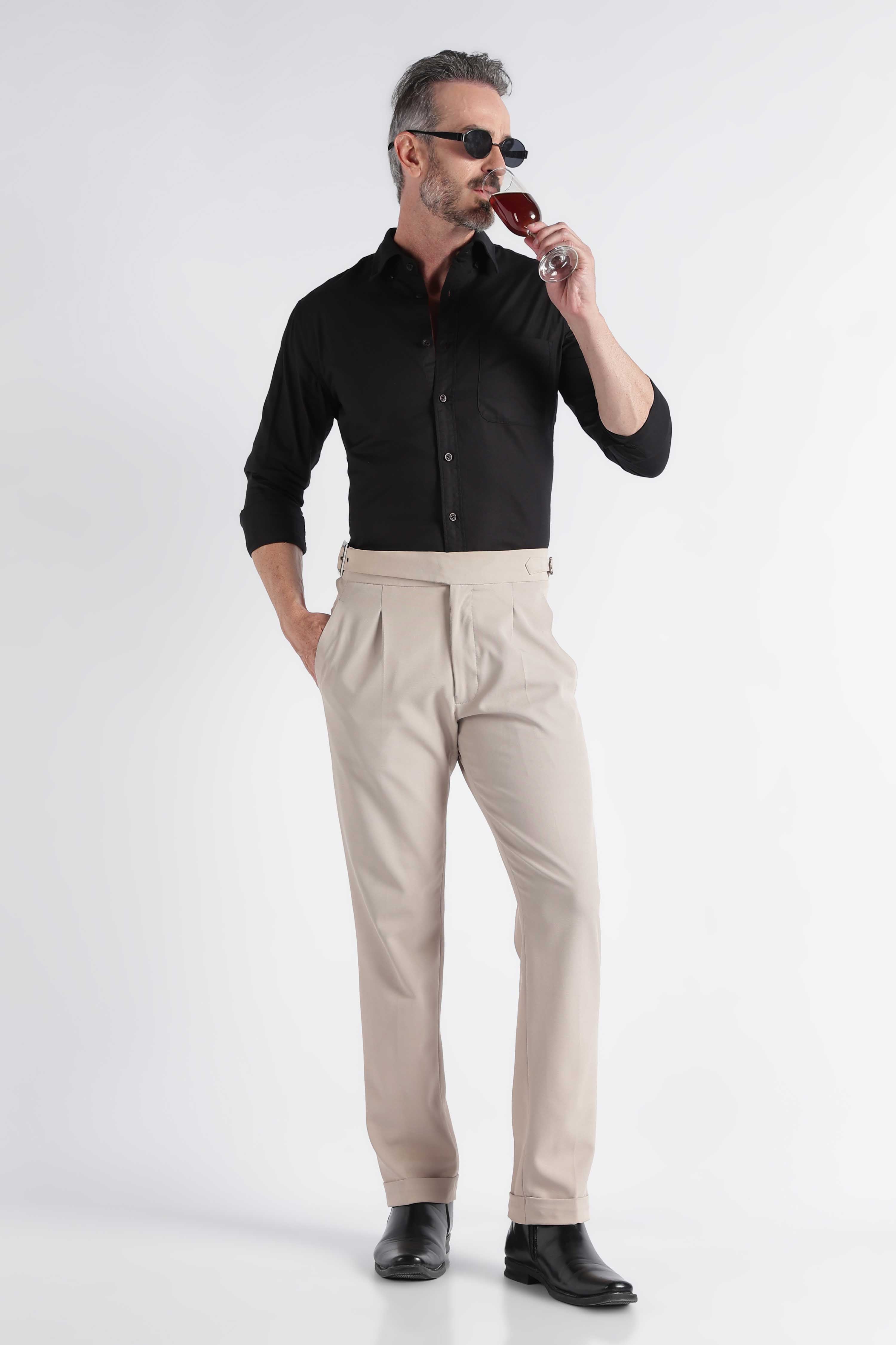 Men Black Solid Casual Shirt