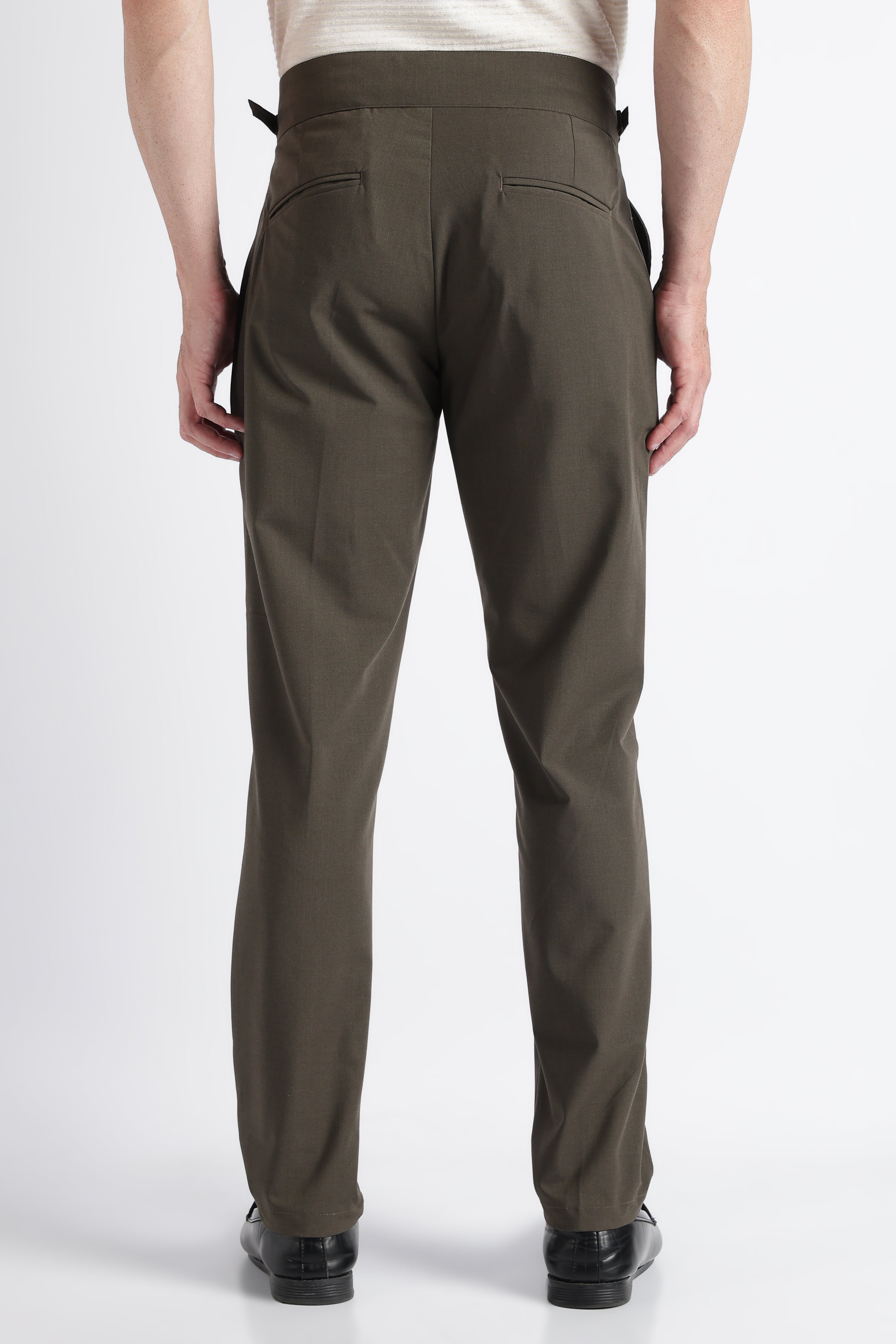 Men Green Classic Gurkha Pant
