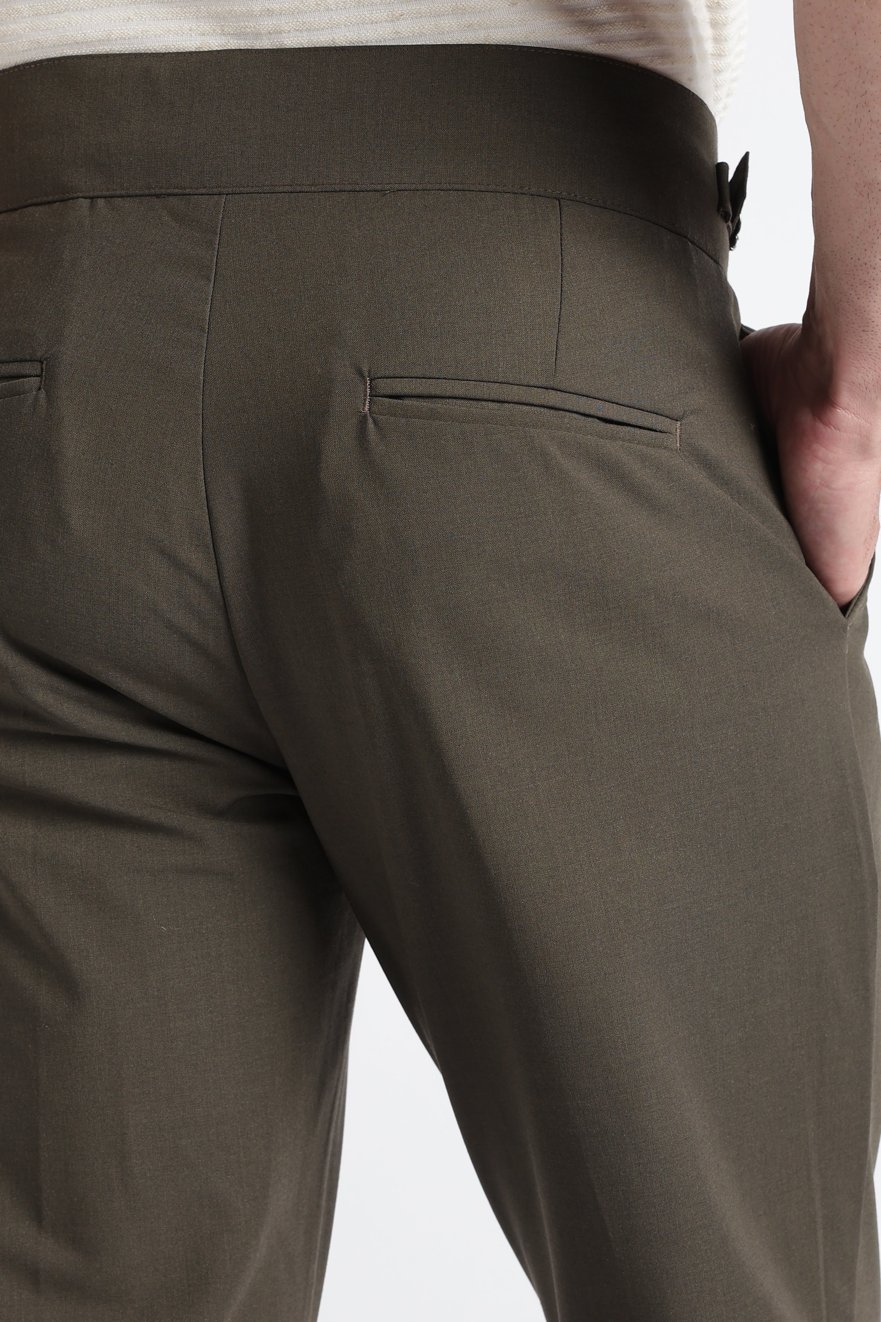 Men Green Classic Gurkha Pant