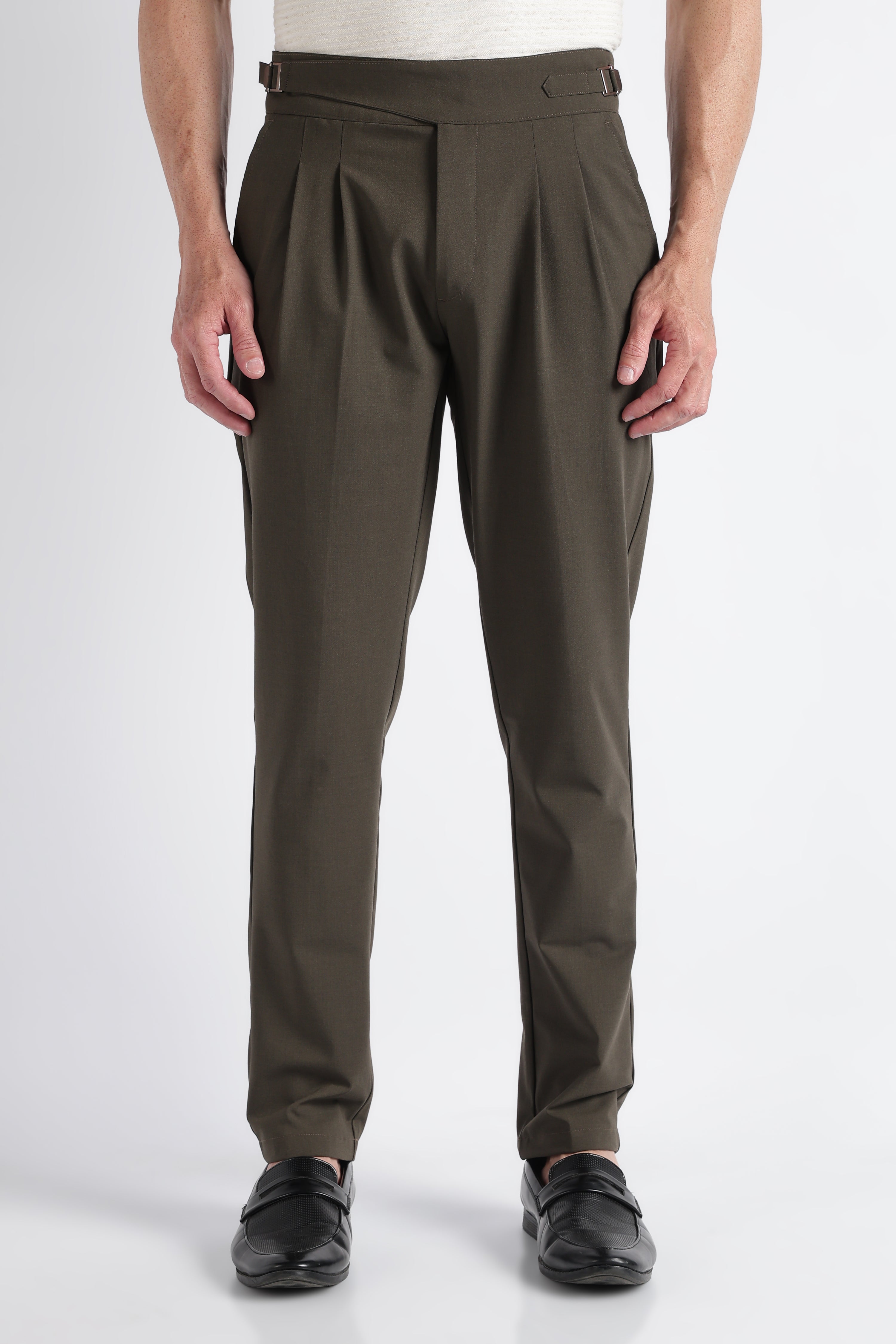 Men Green Classic Gurkha Pant