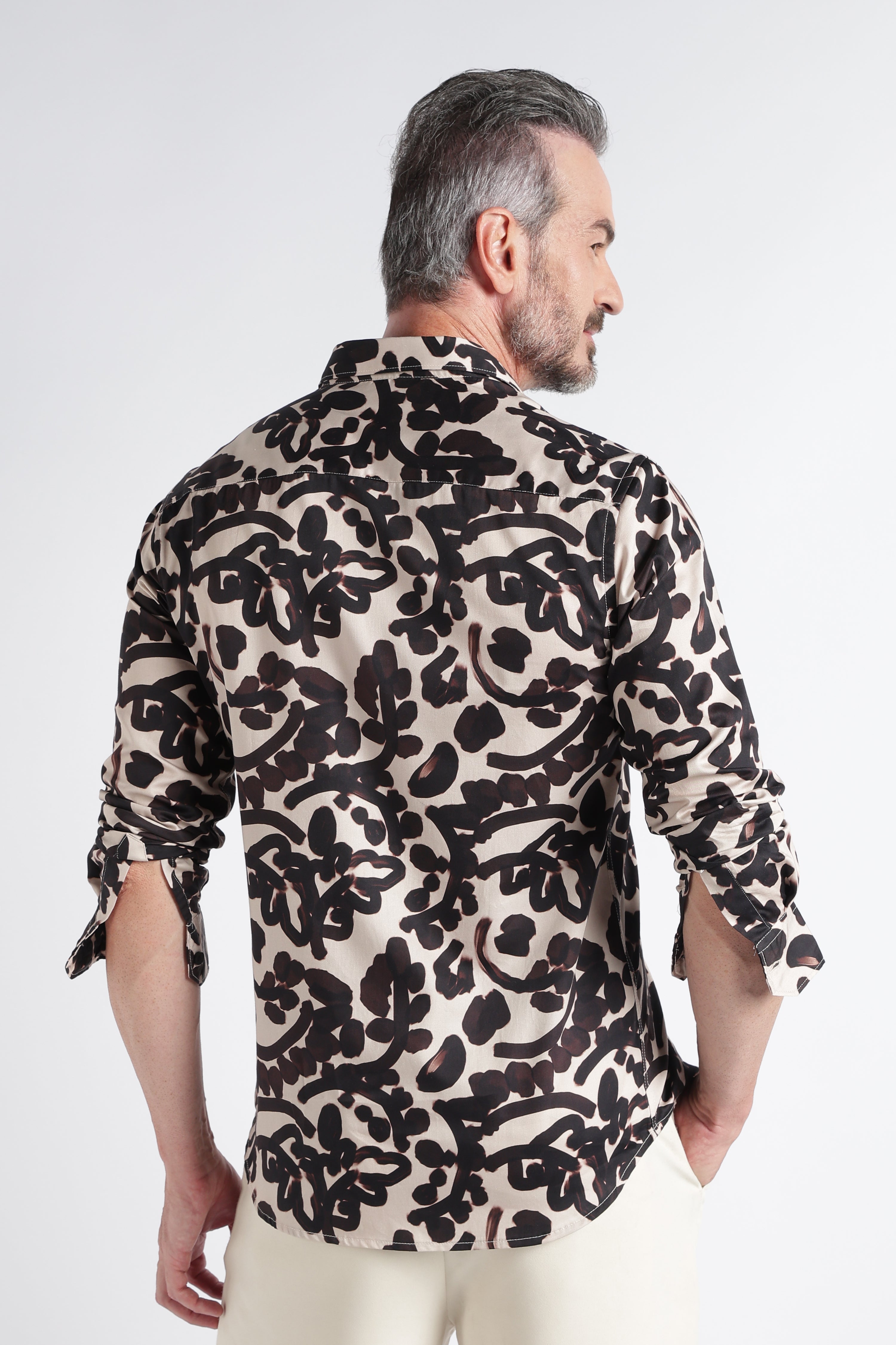 Men Multi Satin Digital Print Shirt
