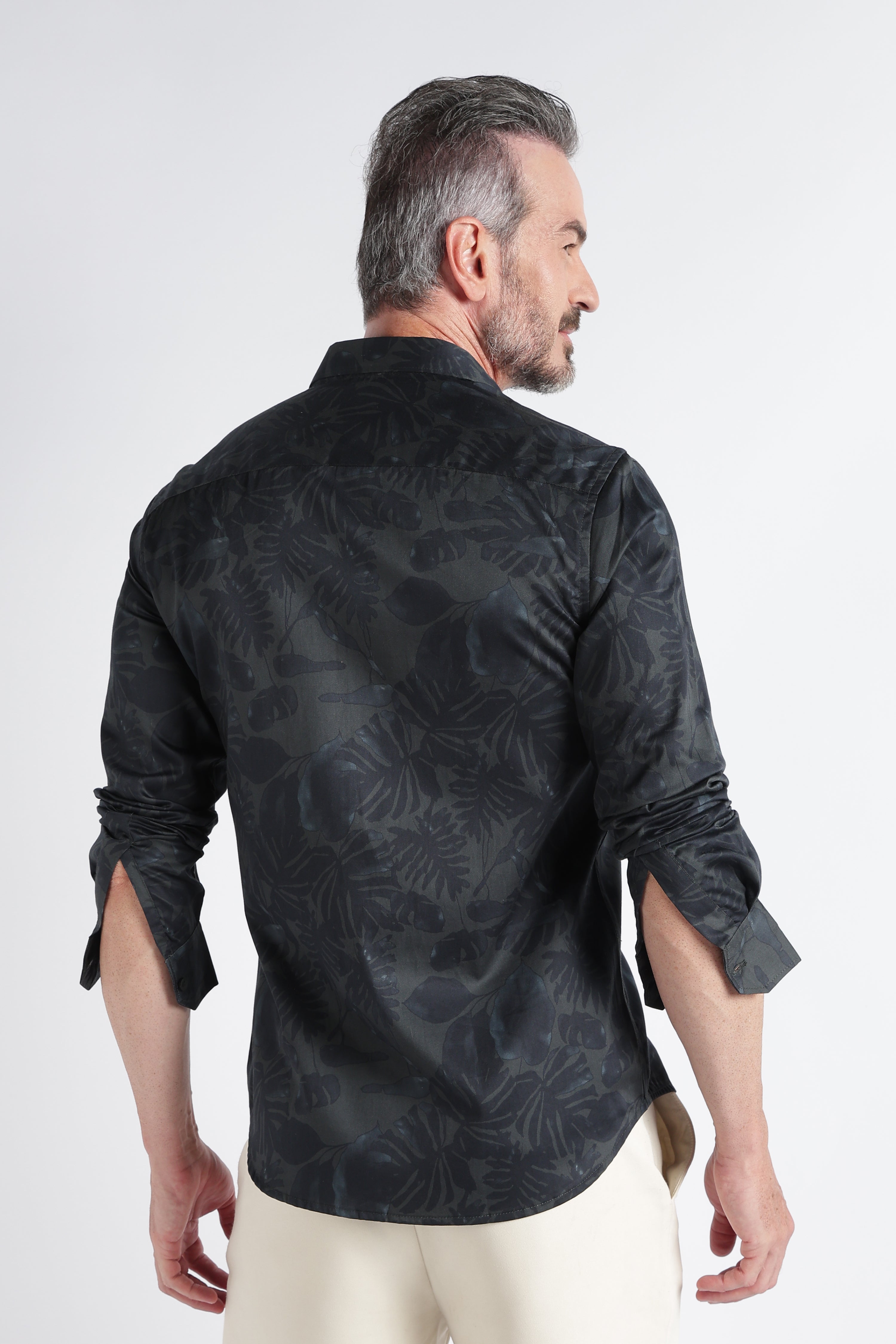 Men Multi Satin Digital Print Shirt