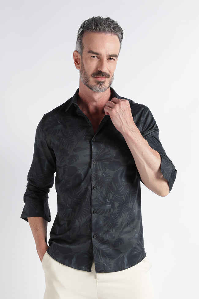Men Multi Satin Digital Print Shirt