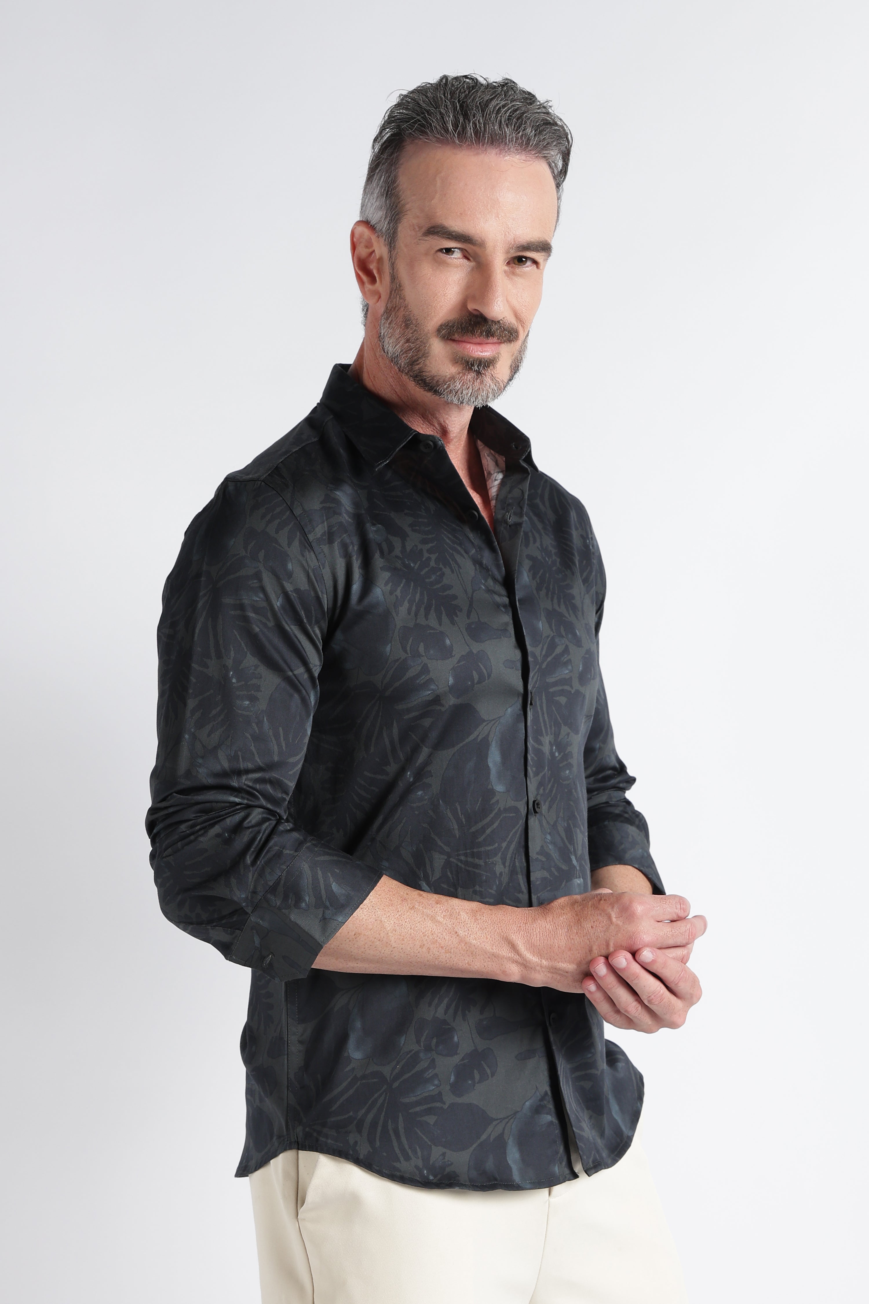 Men Multi Satin Digital Print Shirt