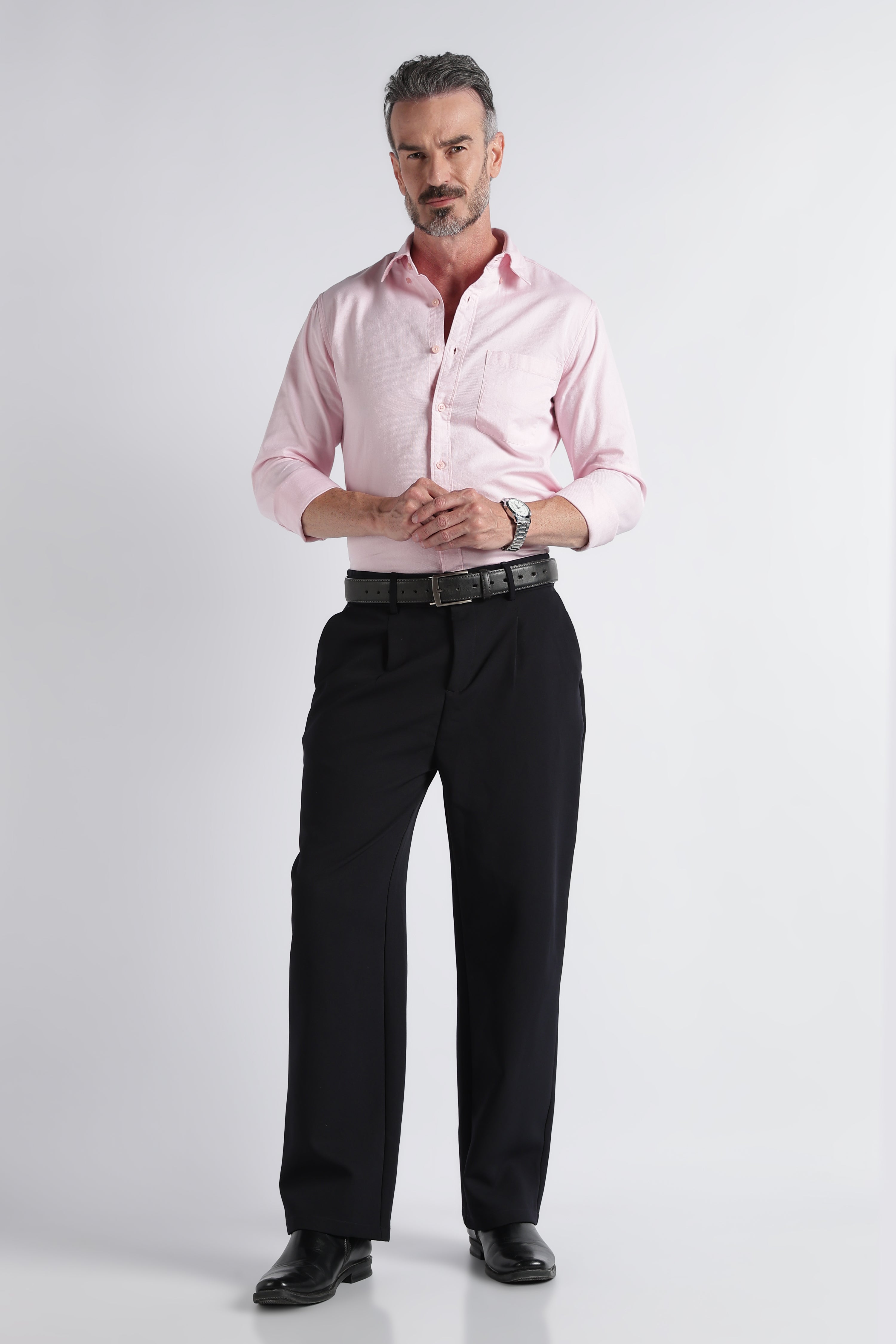 Men pink Solid Casual Shirt