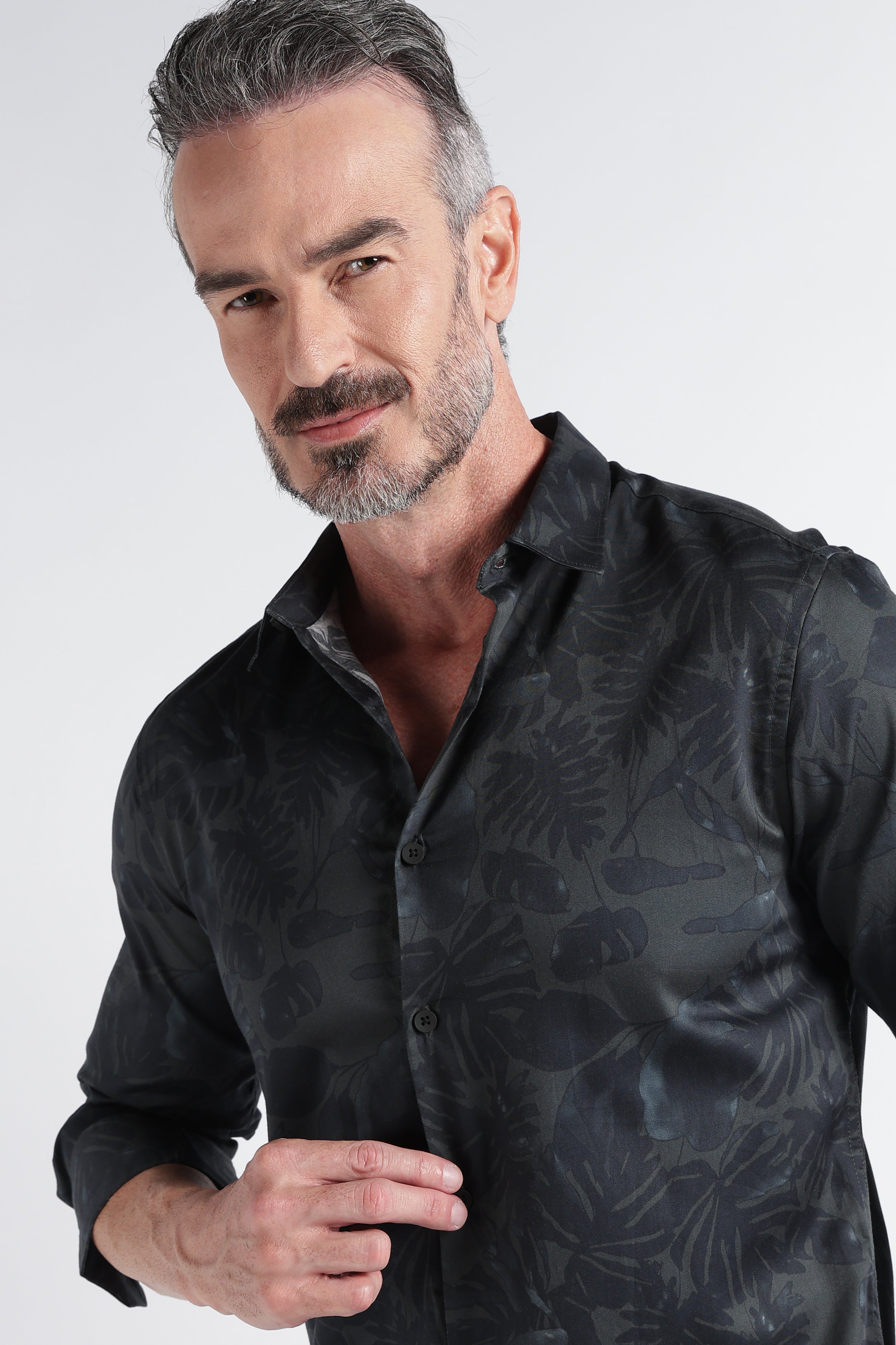 Men Multi Satin Digital Print Shirt