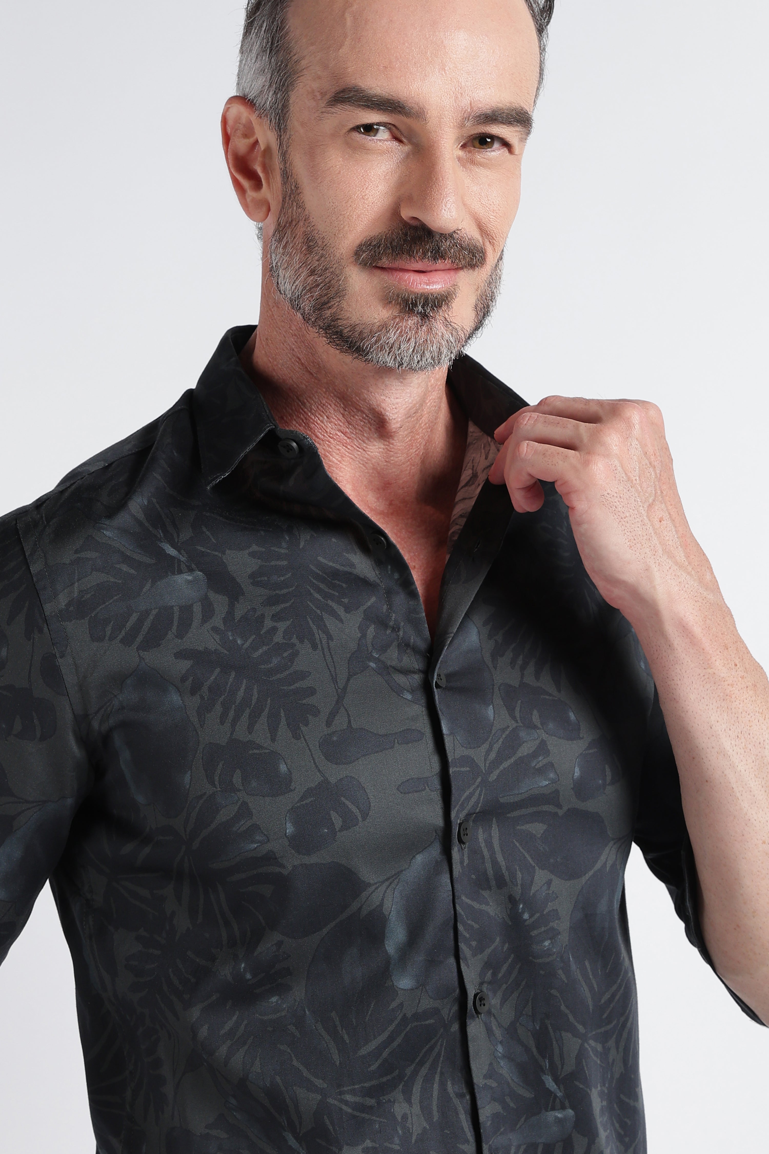 Men Multi Satin Digital Print Shirt