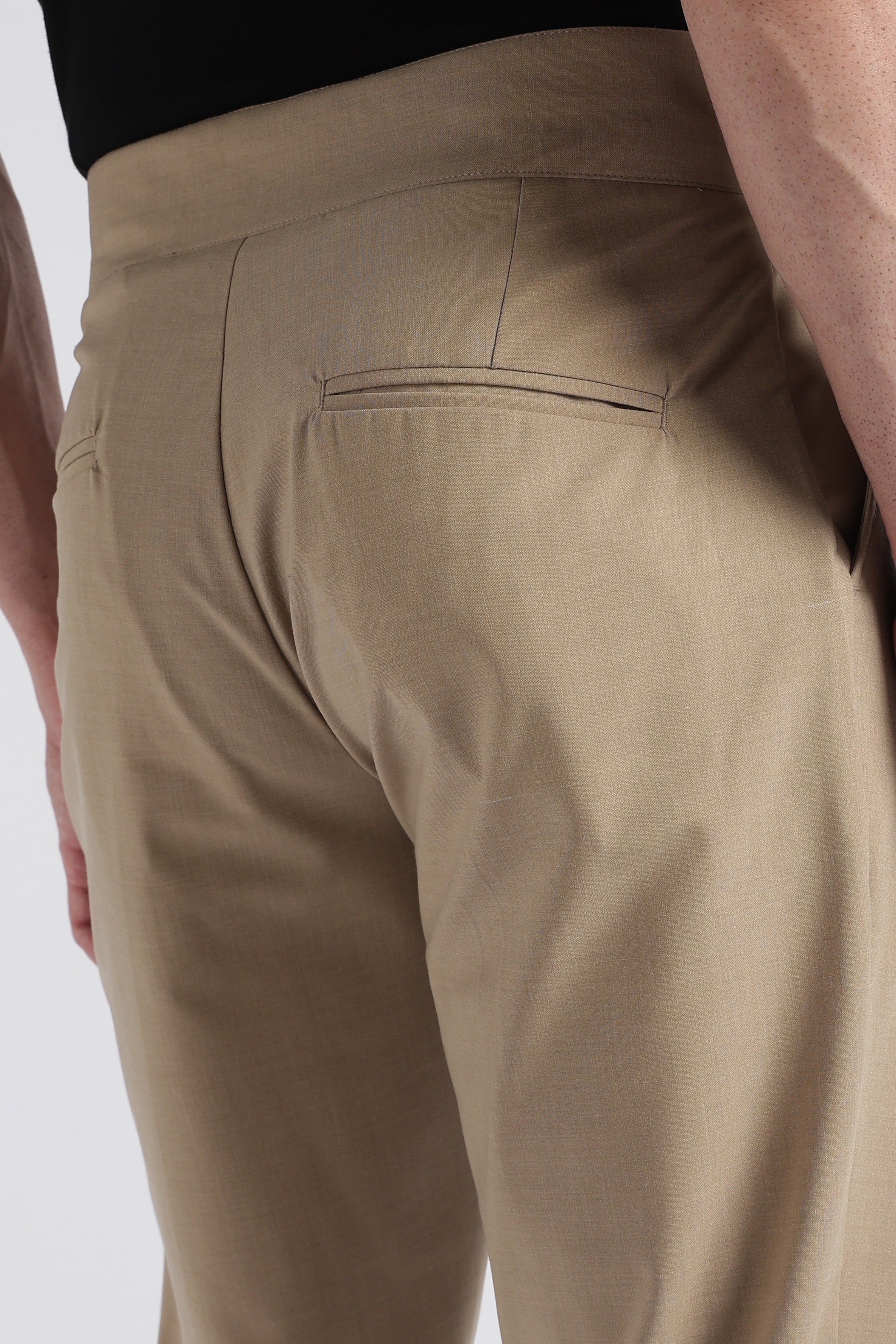 Men Beige Classic Gurkha Pant