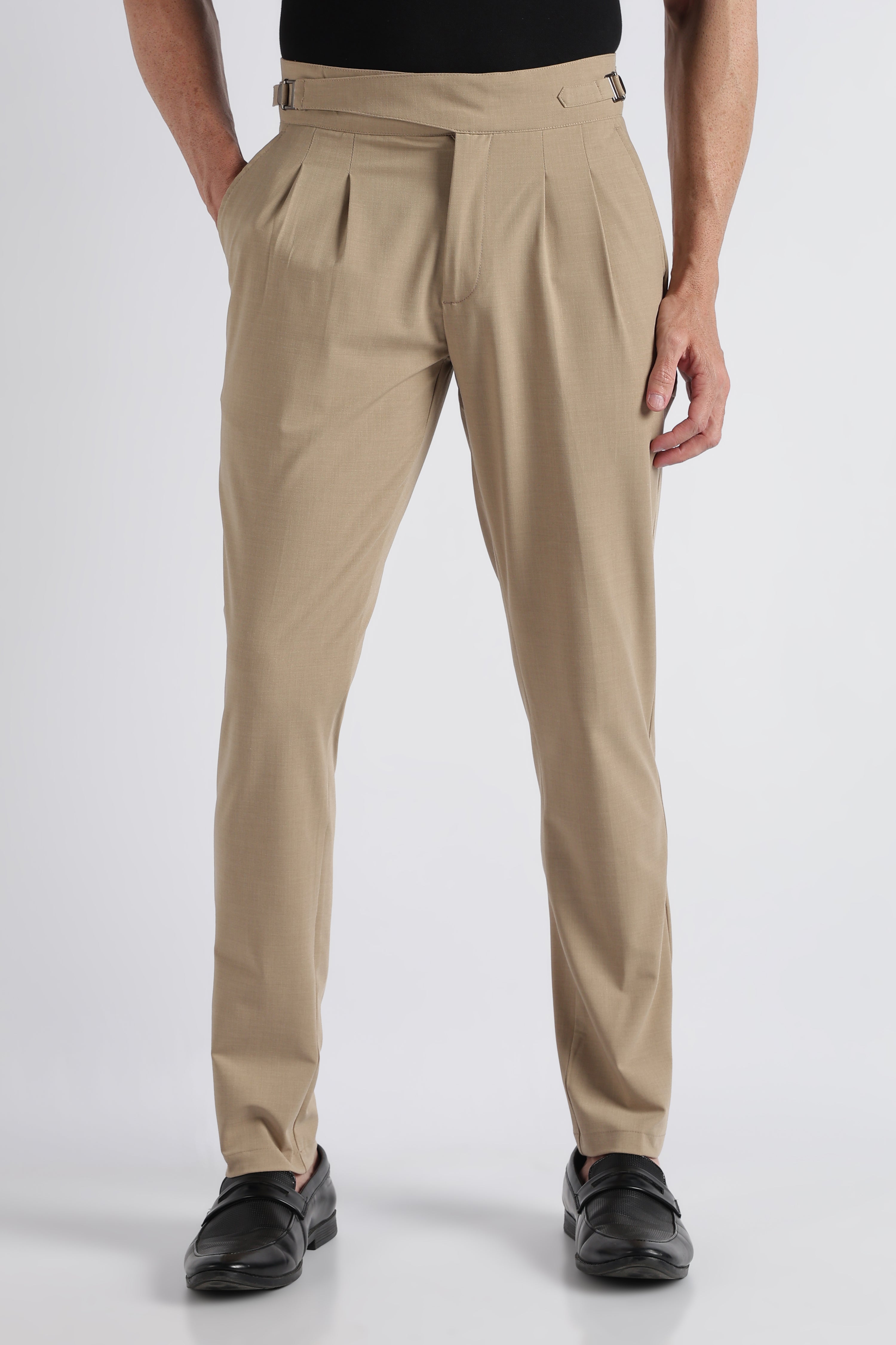 Men Beige Classic Gurkha Pant