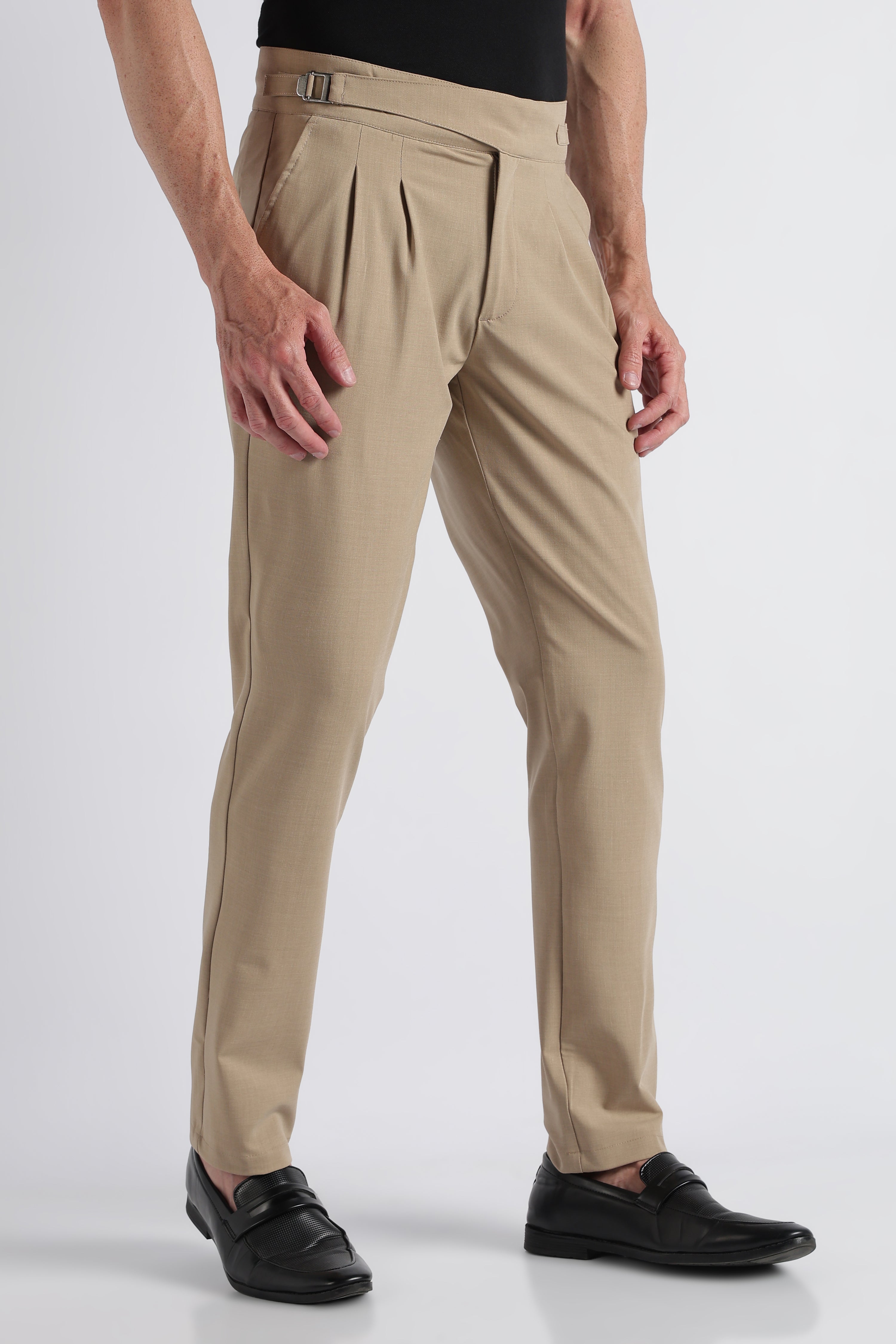 Men Beige Classic Gurkha Pant
