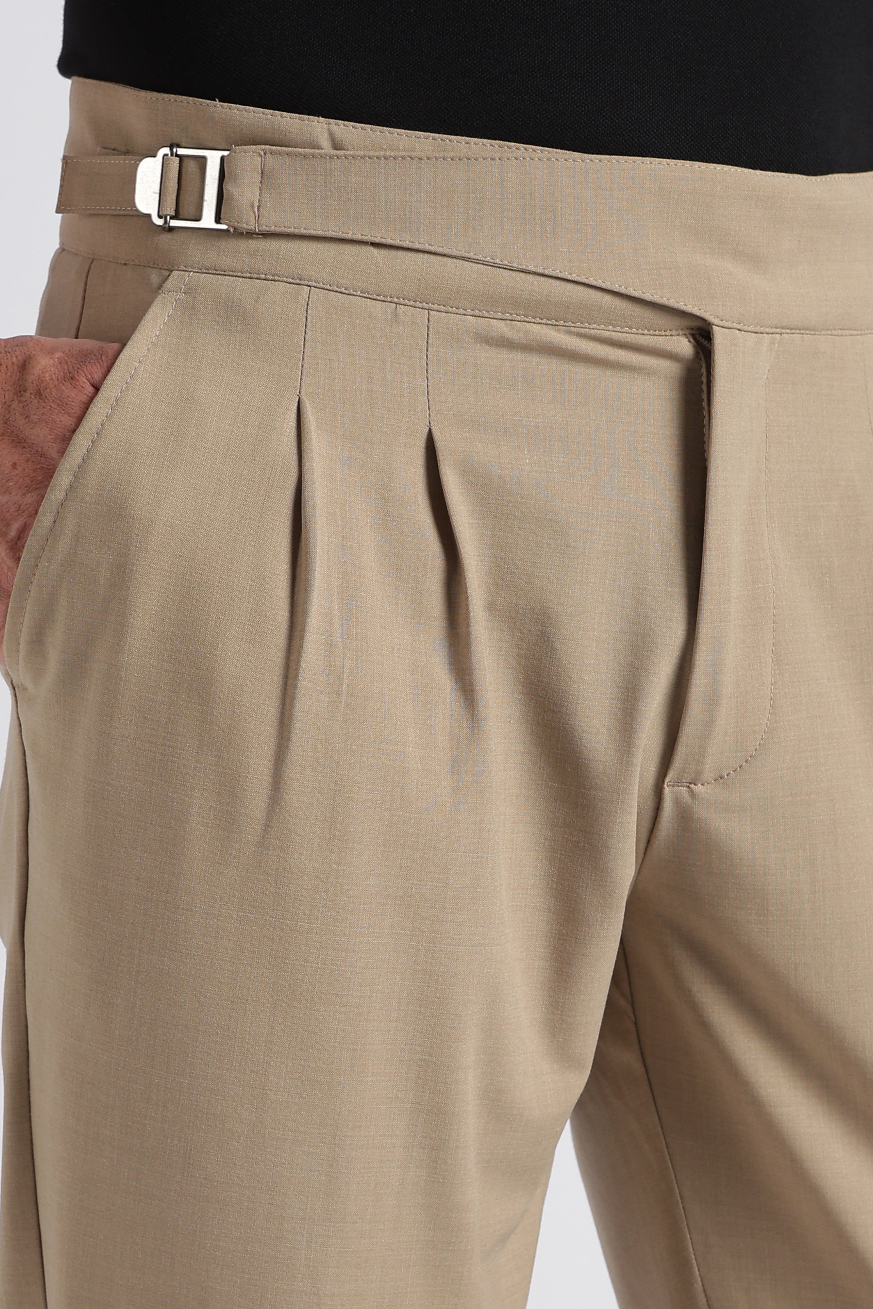 Men Beige Classic Gurkha Pant
