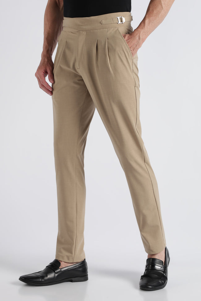 Men Beige Classic Gurkha Pant