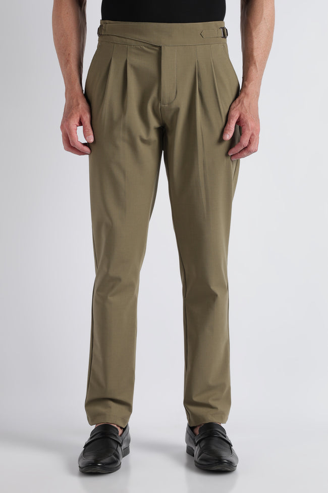 Men Olive Classic Gurkha Pant