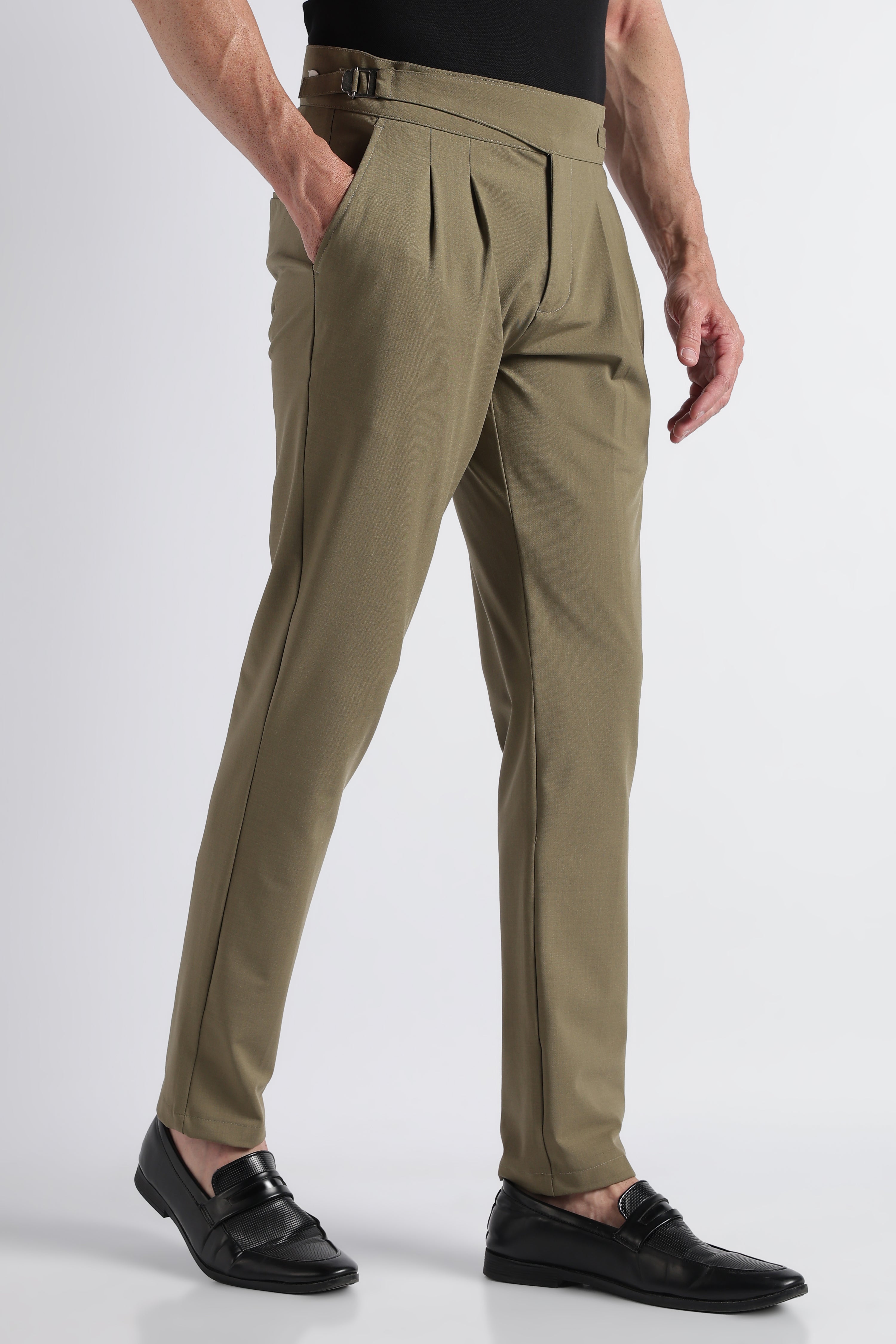 Men Olive Classic Gurkha Pant