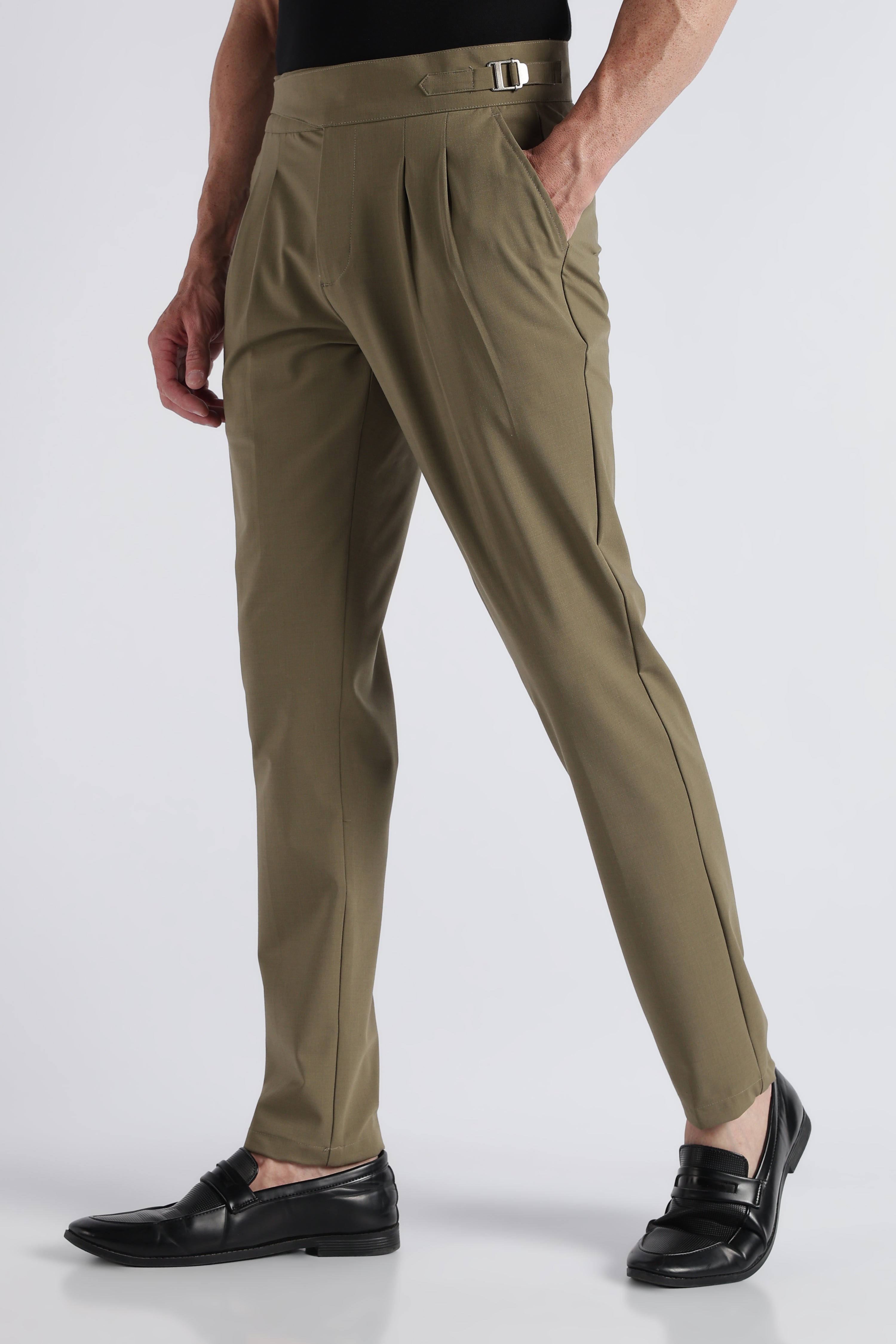 Men Olive Classic Gurkha Pant