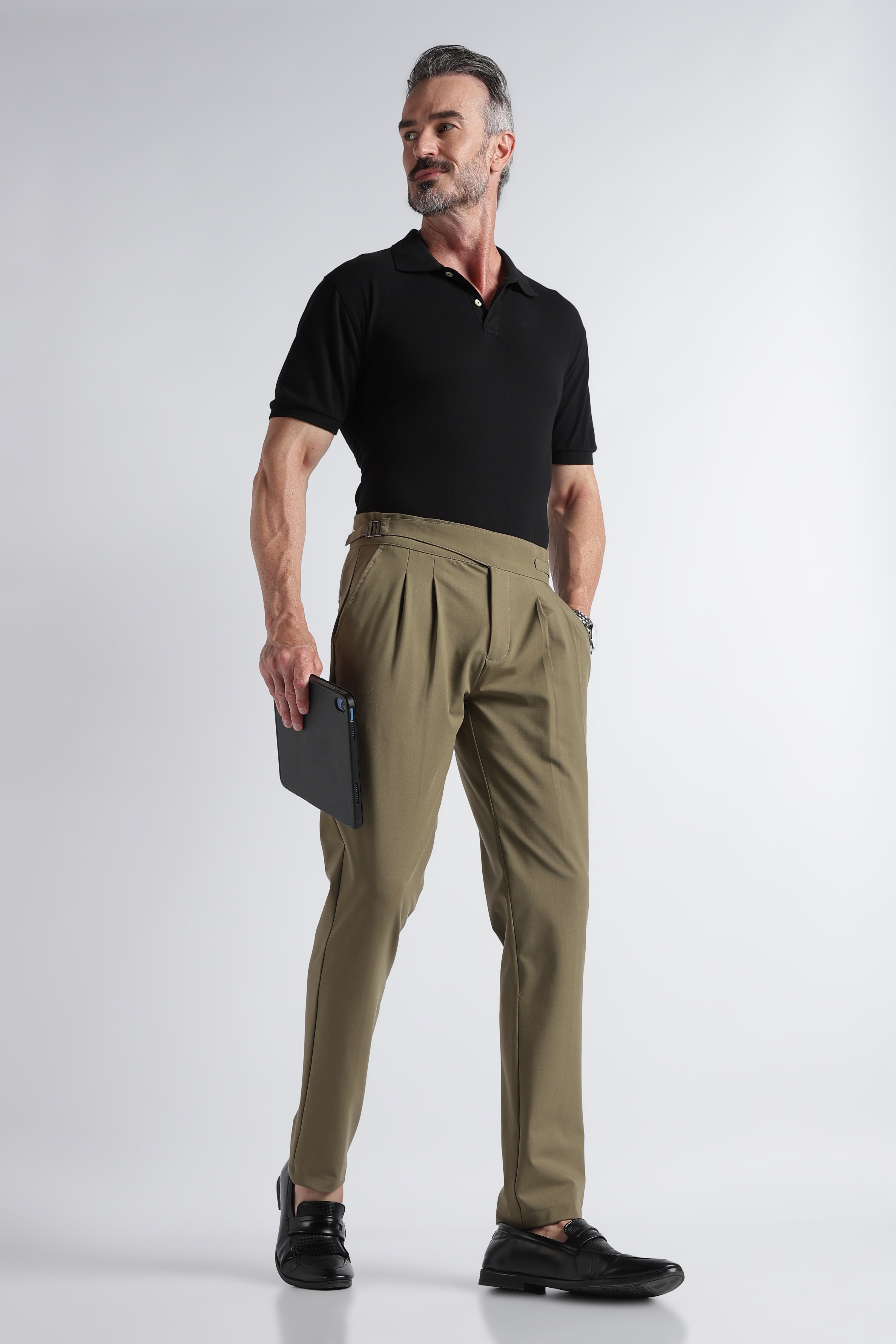Men Olive Classic Gurkha Pant