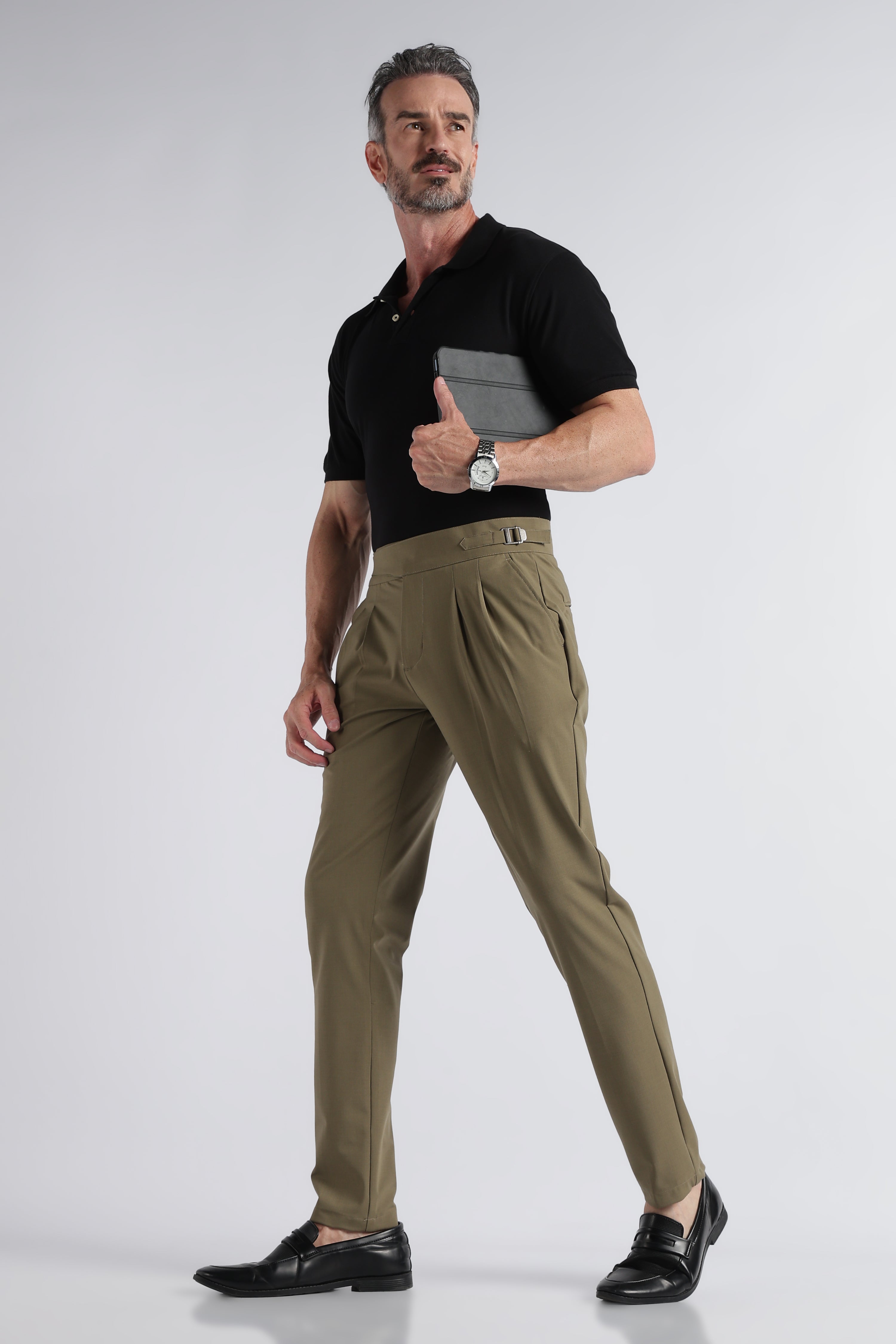 Men Olive Classic Gurkha Pant