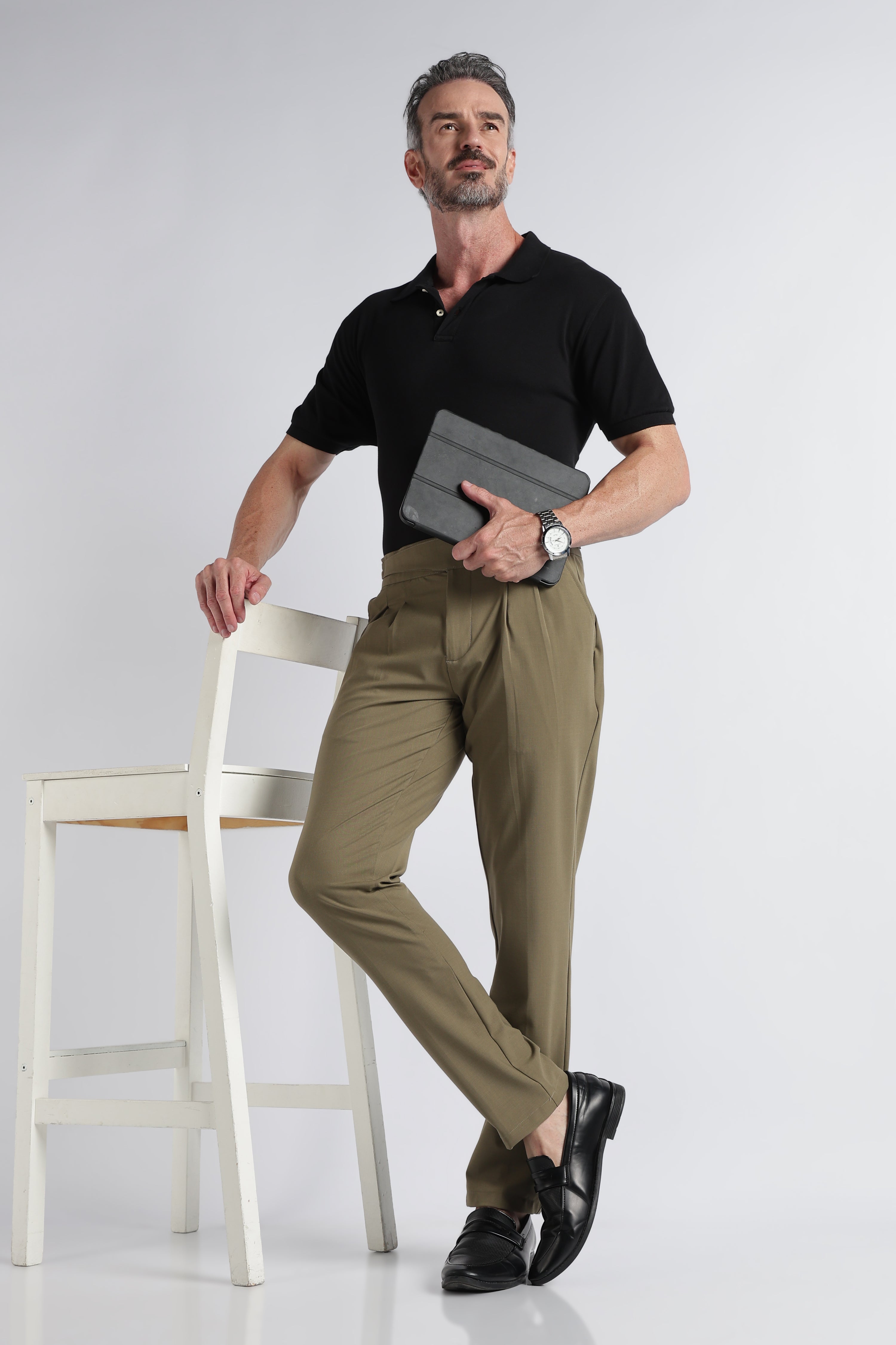 Men Olive Classic Gurkha Pant