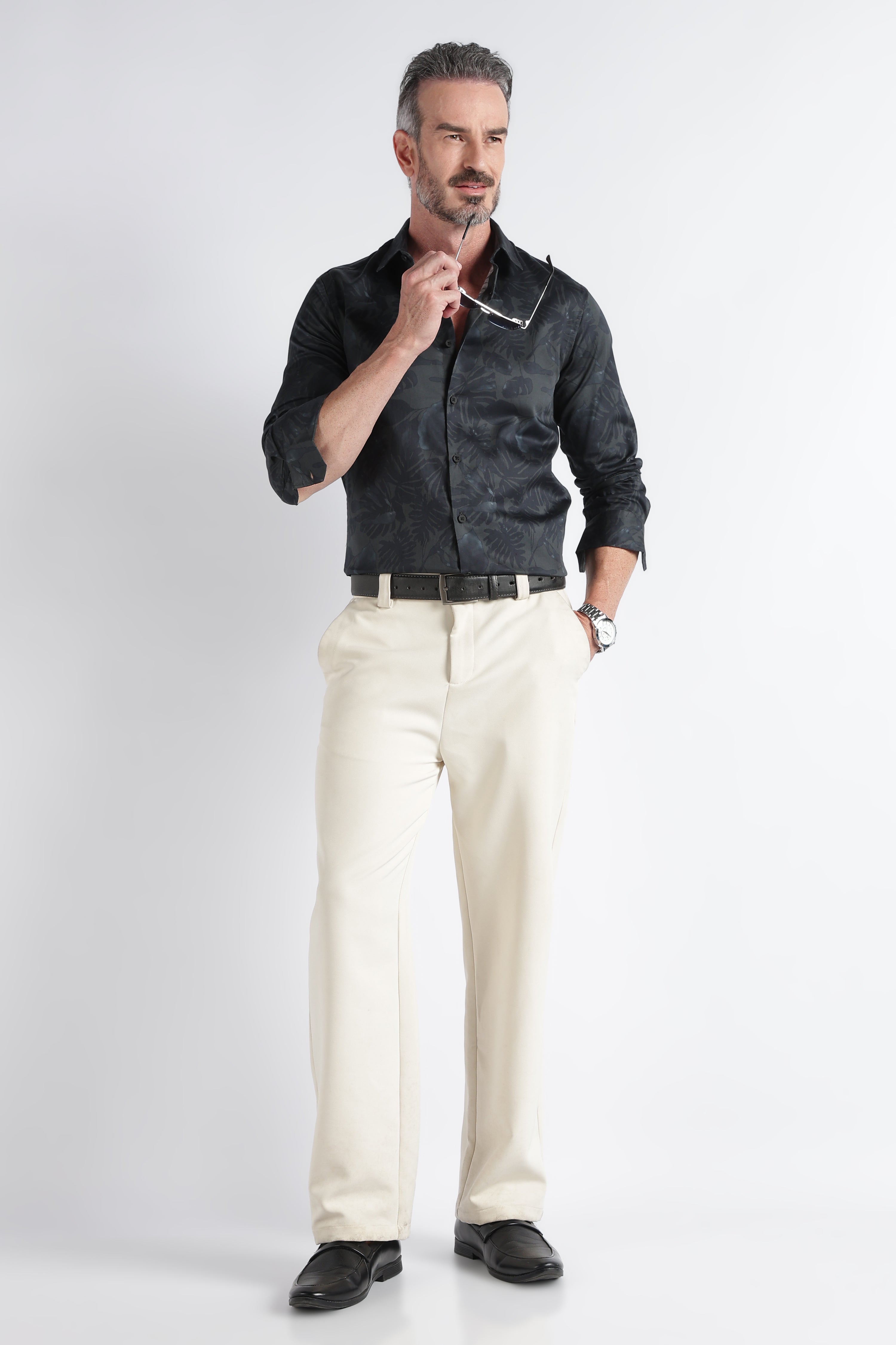 Men Multi Satin Digital Print Shirt