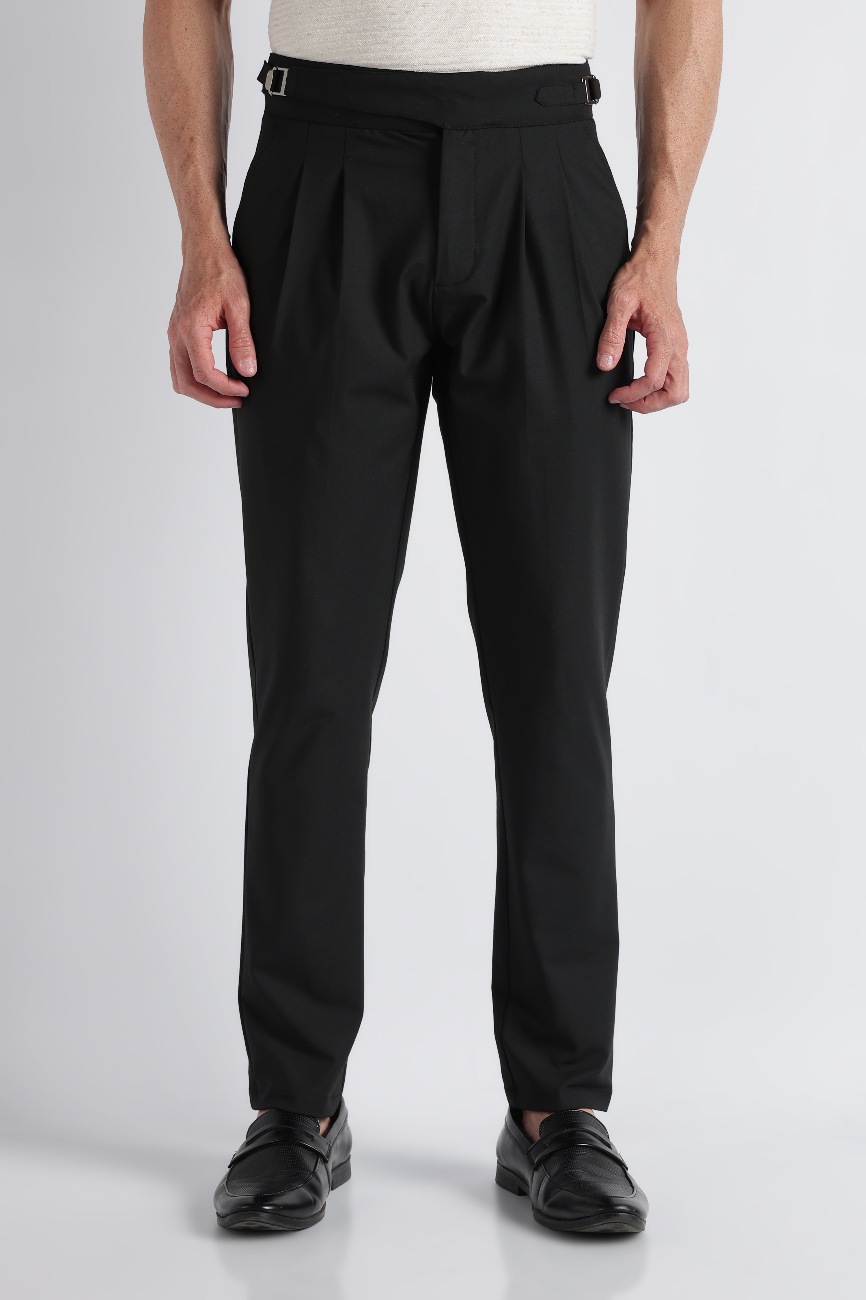 Men Black Classic Gurkha Pant