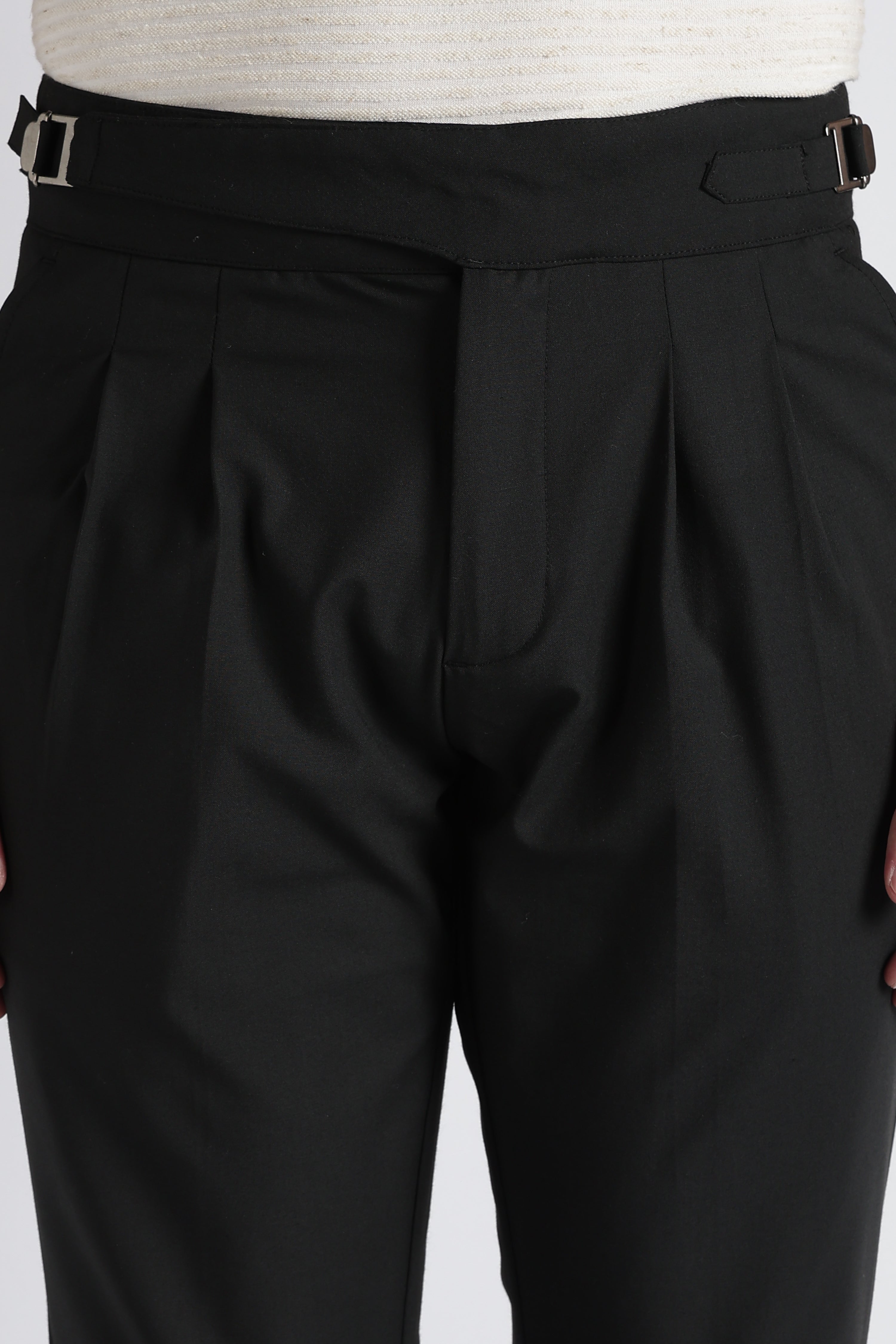 Men Black Classic Gurkha Pant