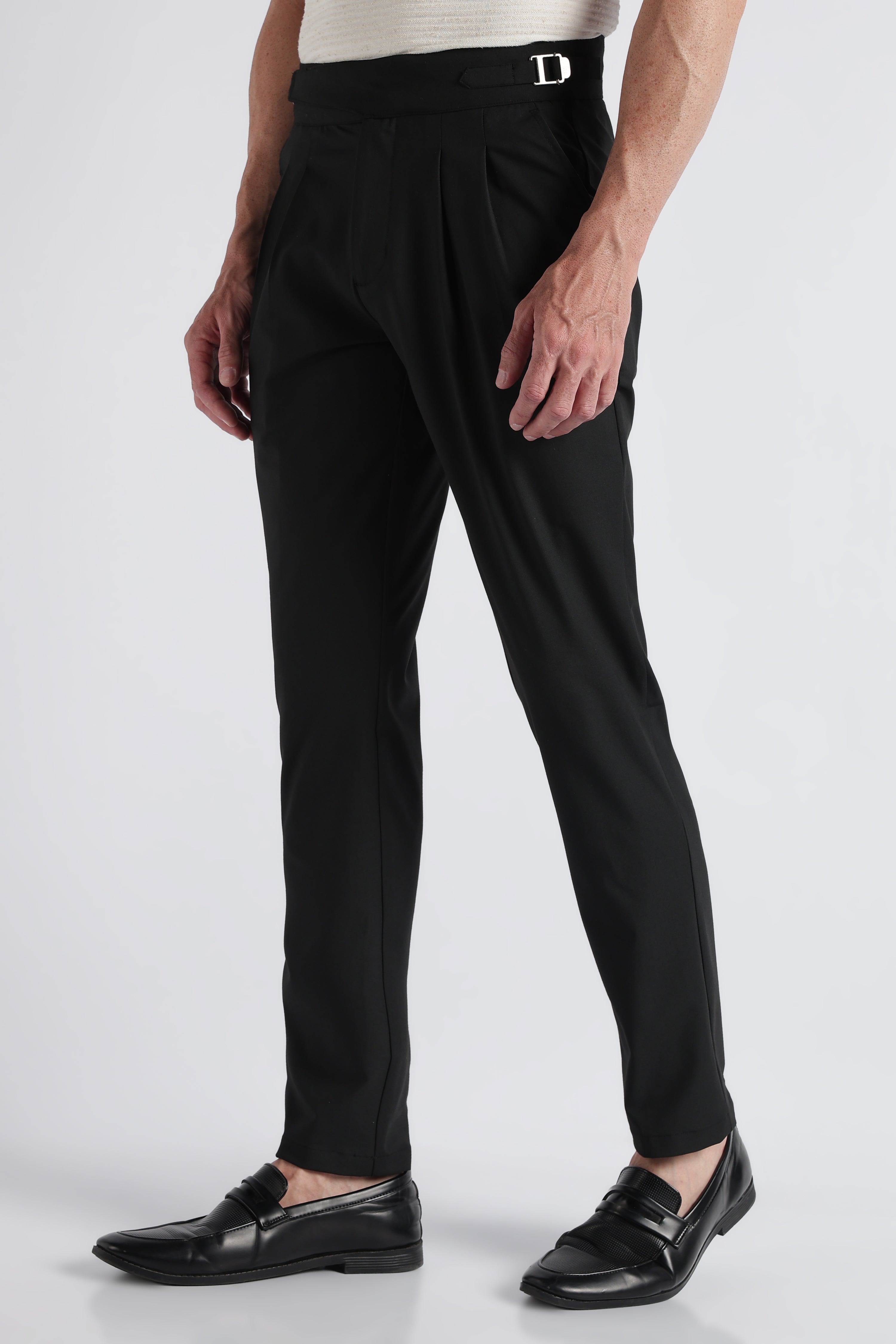 Men Black Classic Gurkha Pant