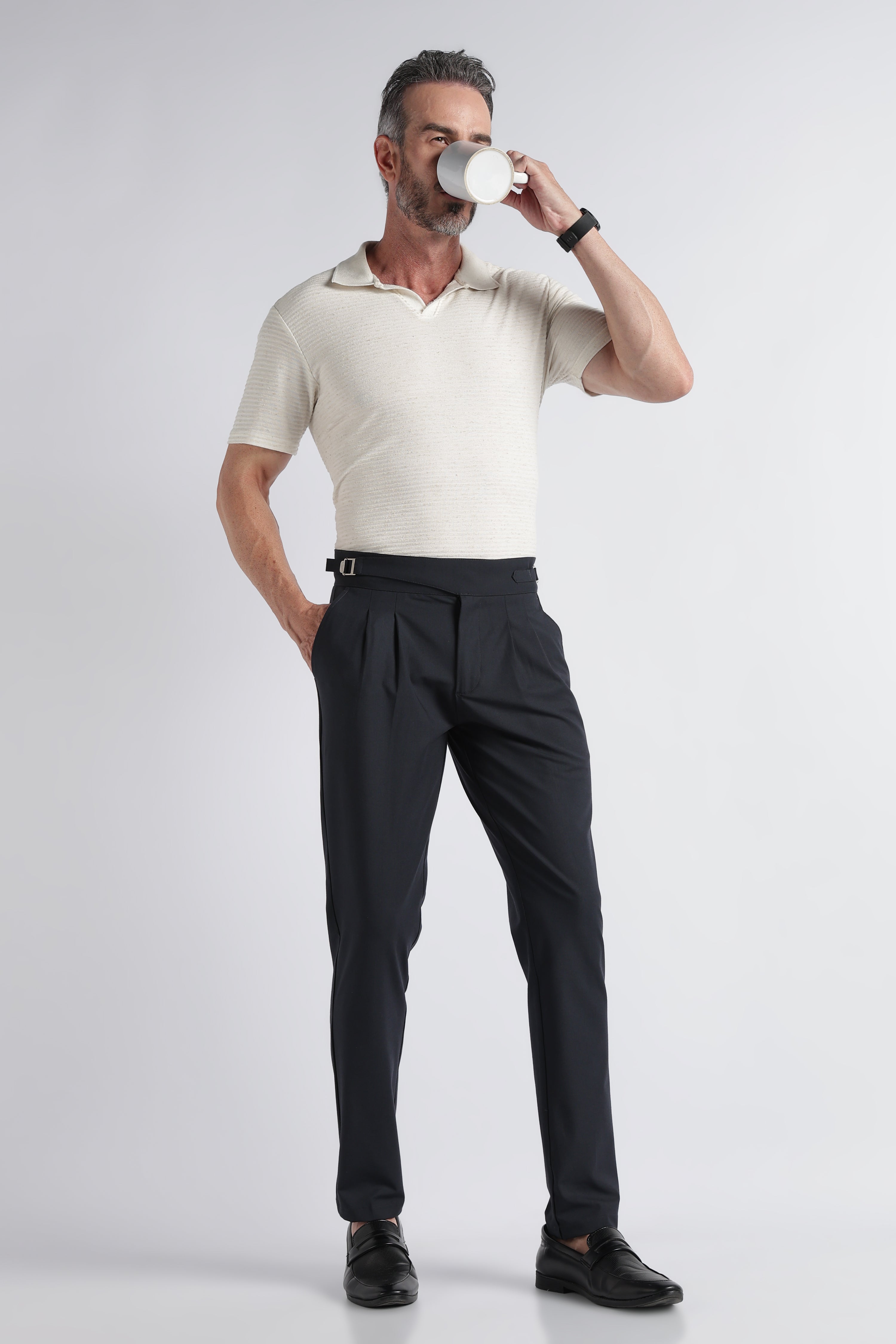 Men Navy Classic Gurkha Pant