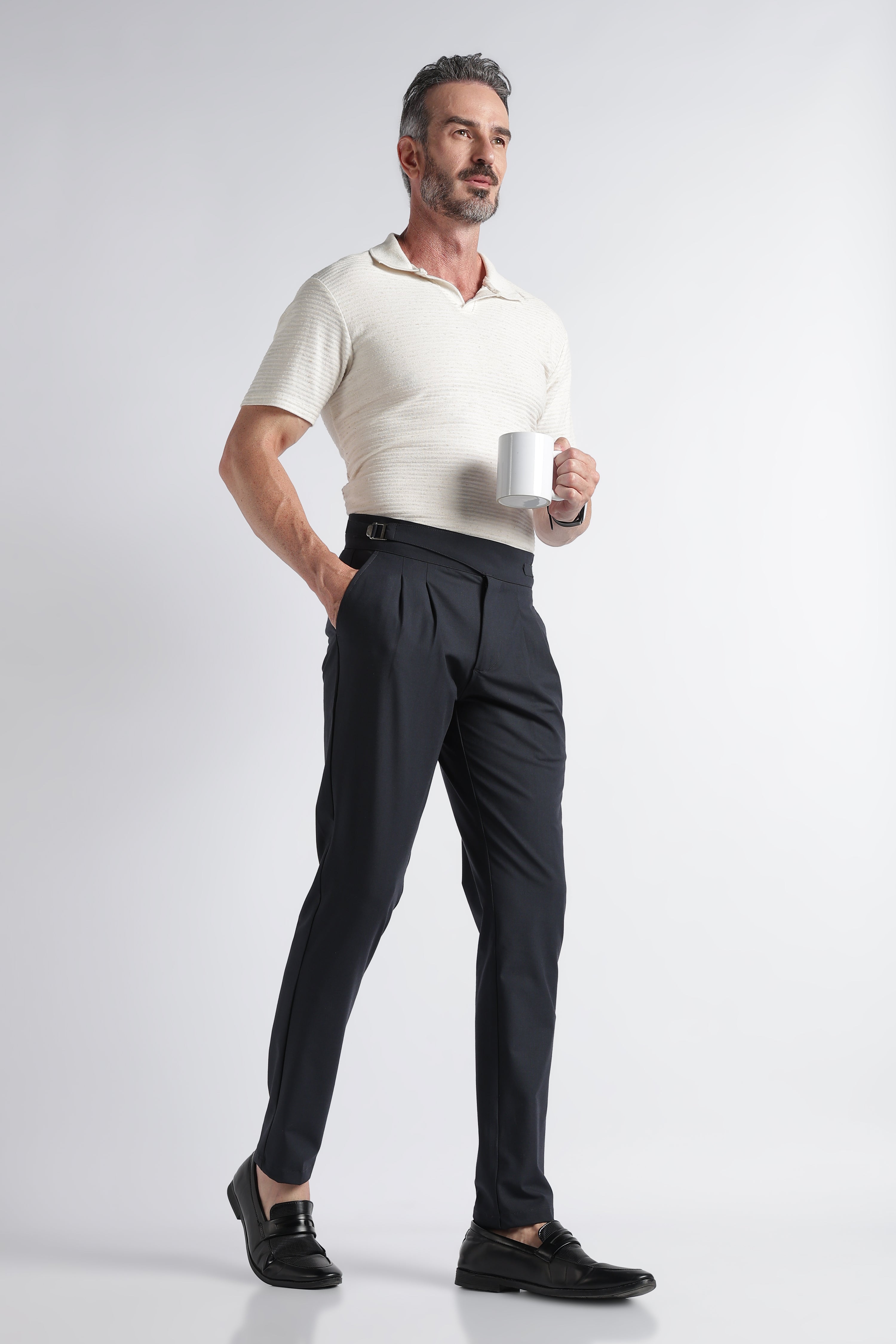 Men Navy Classic Gurkha Pant