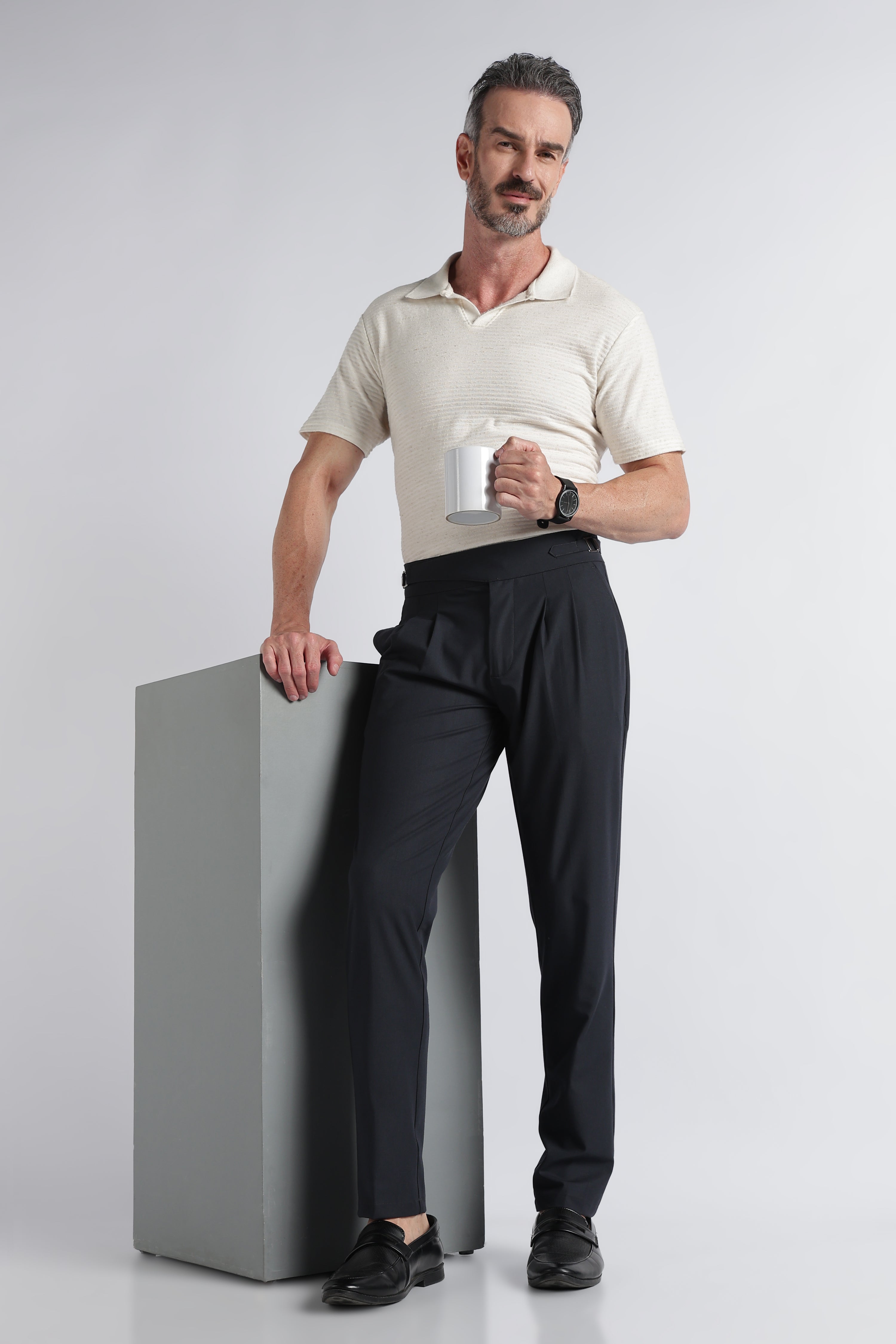 Men Navy Classic Gurkha Pant