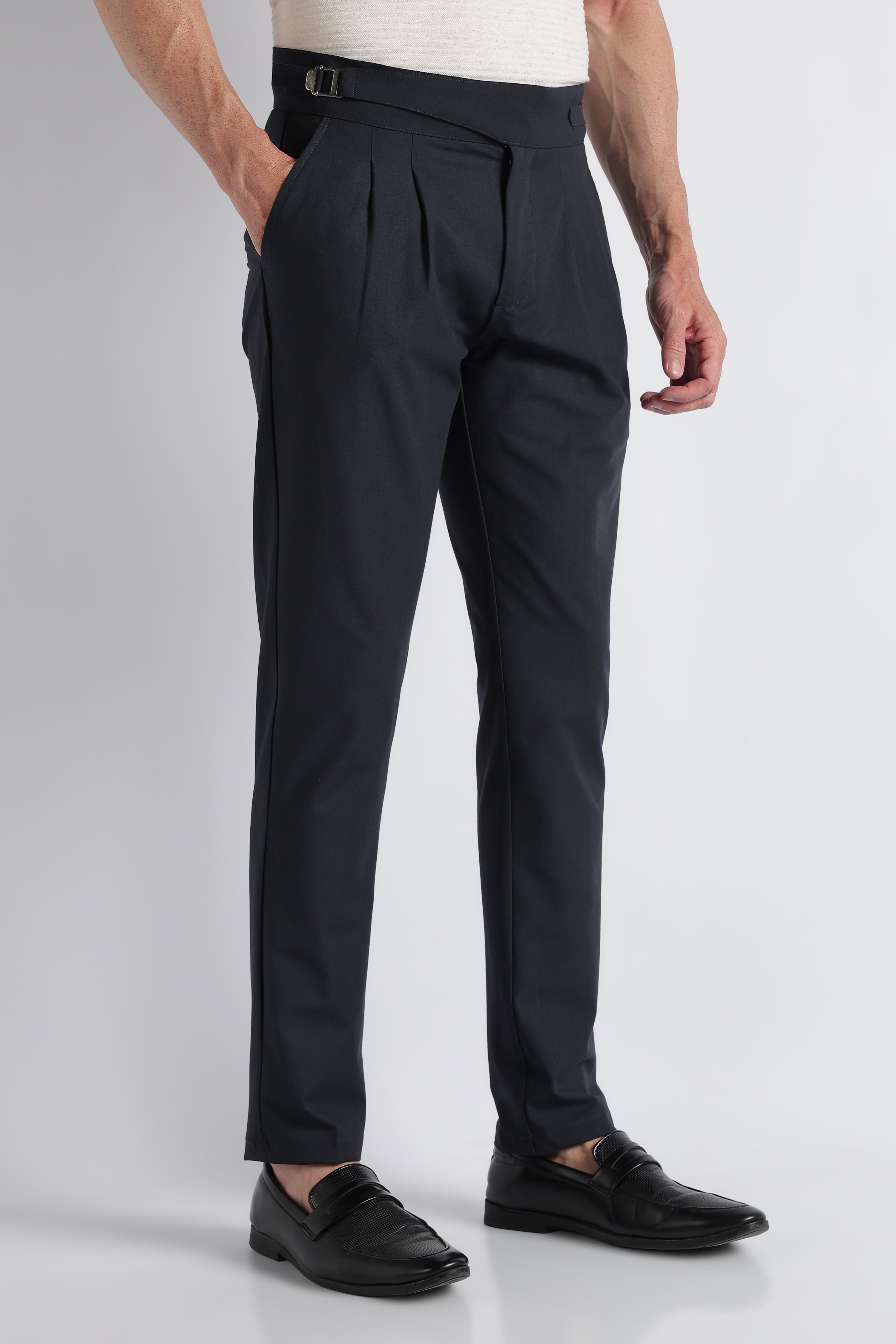 Men Navy Classic Gurkha Pant