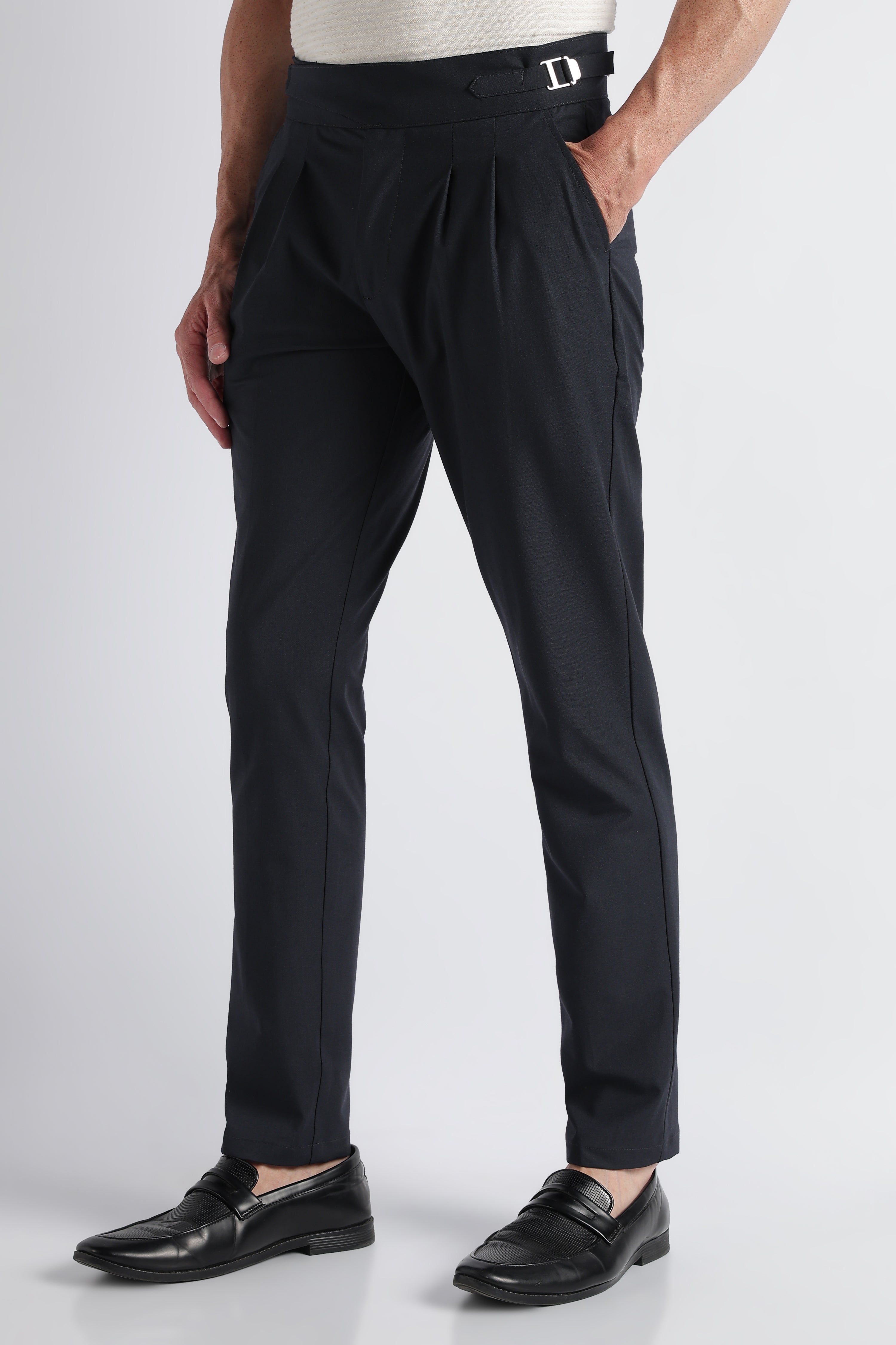 Men Navy Classic Gurkha Pant