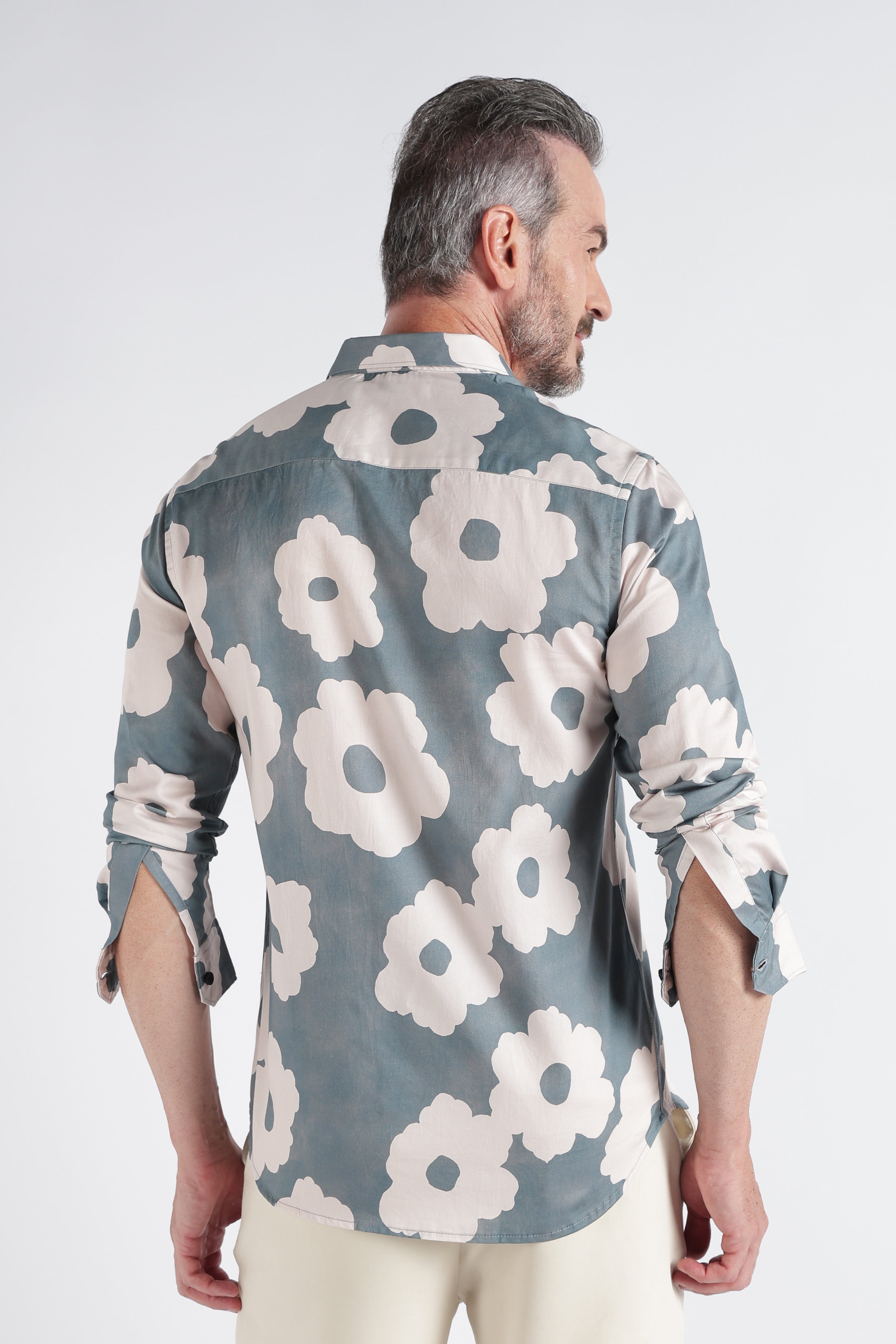 Men Multi Satin Digital Print Shirt